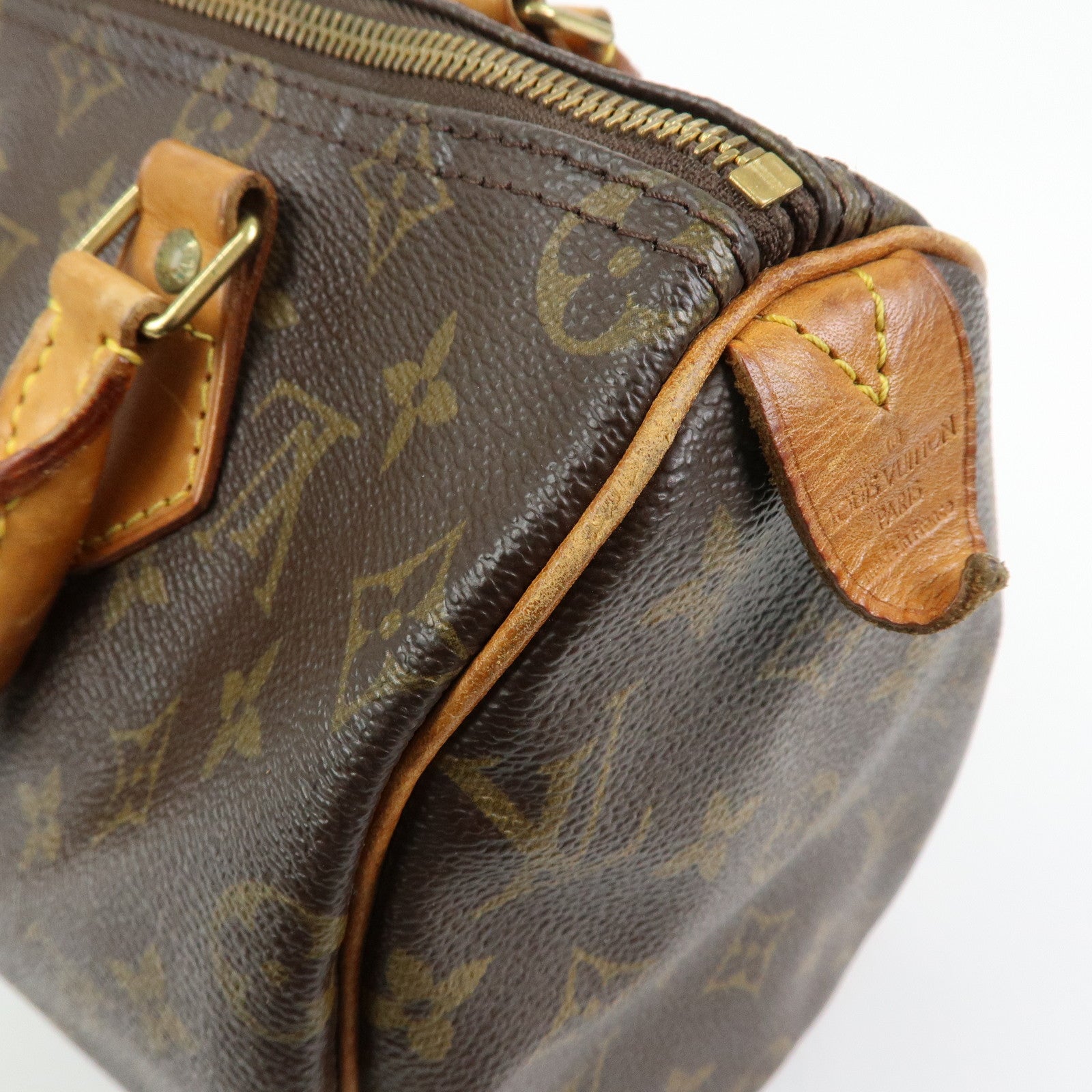 Louis Vuitton Monogram Speedy 25 Boston Bag Hand Bag Brown M41528