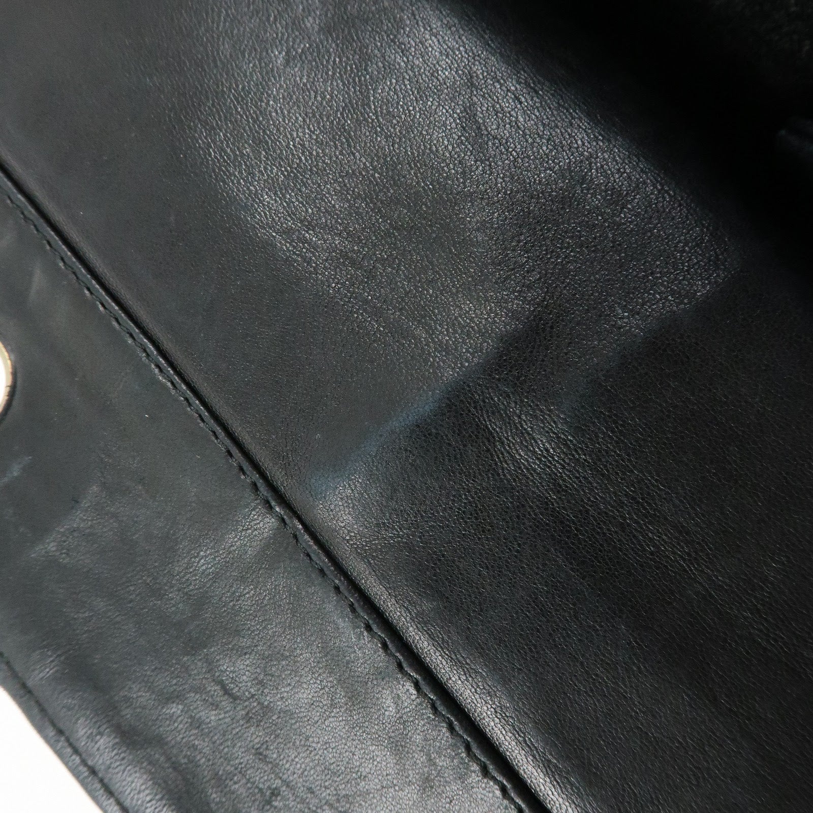 CHANEL COCO Mark Canvas Leather Chain Strap Tote Bag Black