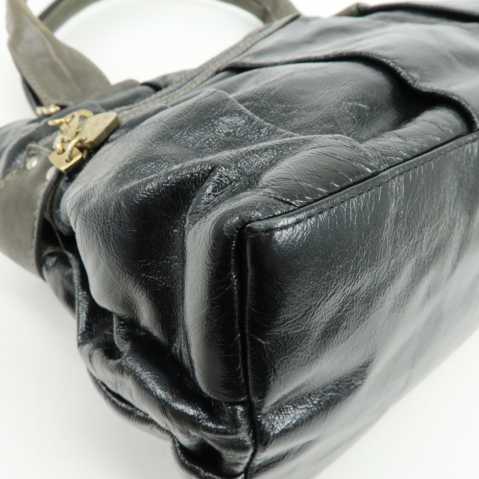 Chloe See By Chloe Day Tripper Patent Leather Tote Bag Black
