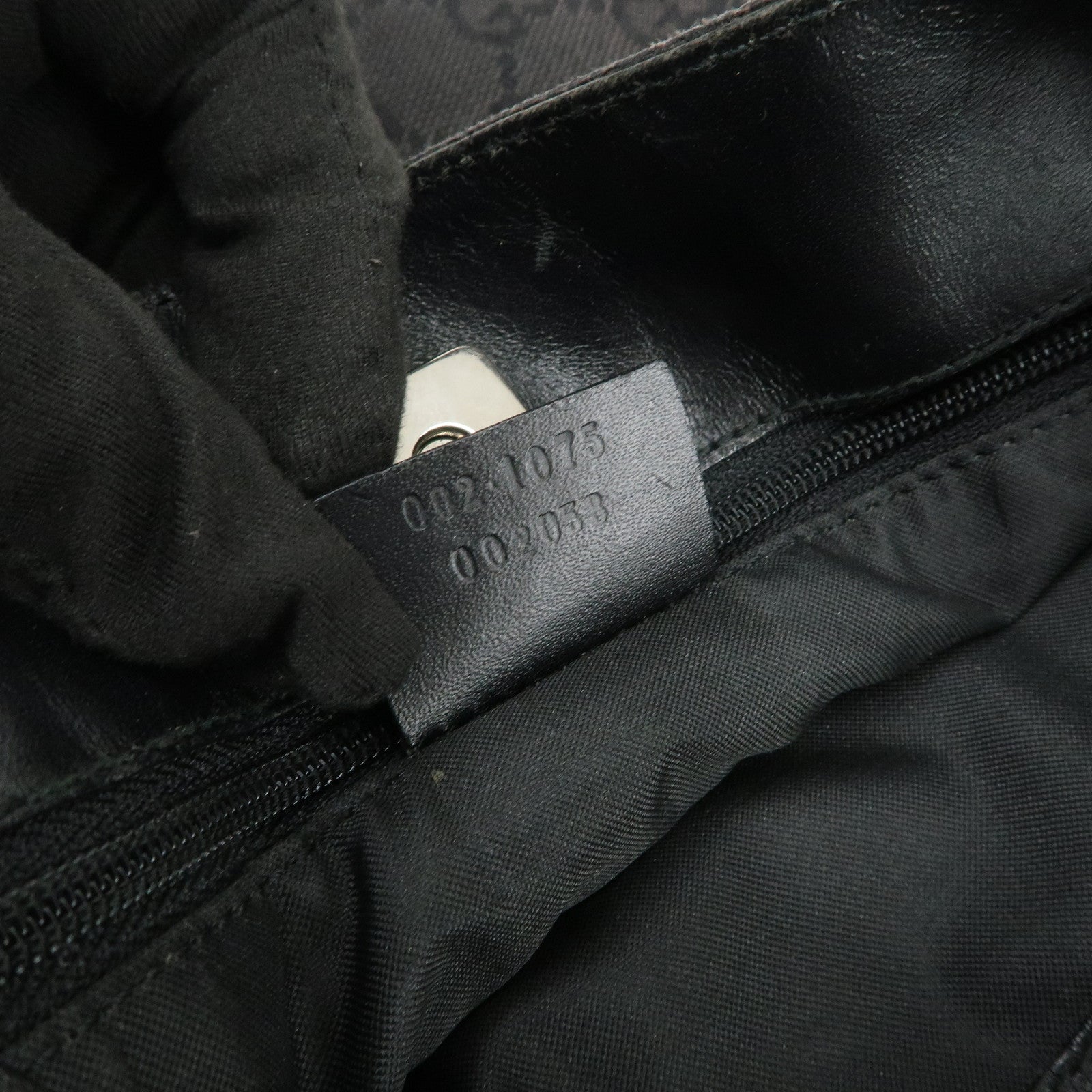 GUCCI GG Canvas Leather Hand Bag Shoulder Bag Dark Brown 002・1075