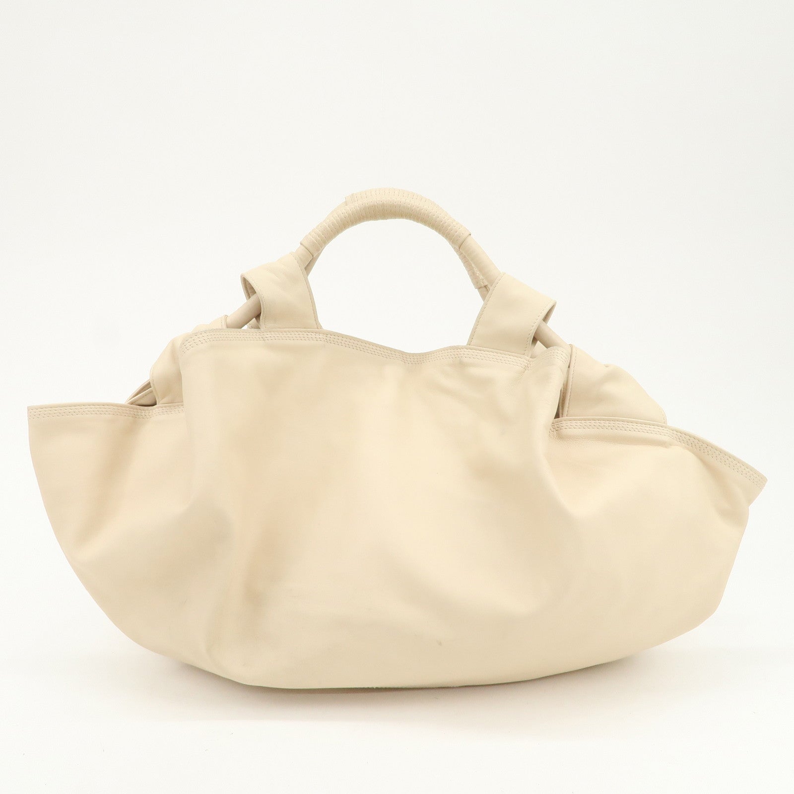 LOEWE Anagram Logo Nappa Leather Hand Bag Shoulder Bag Ivory