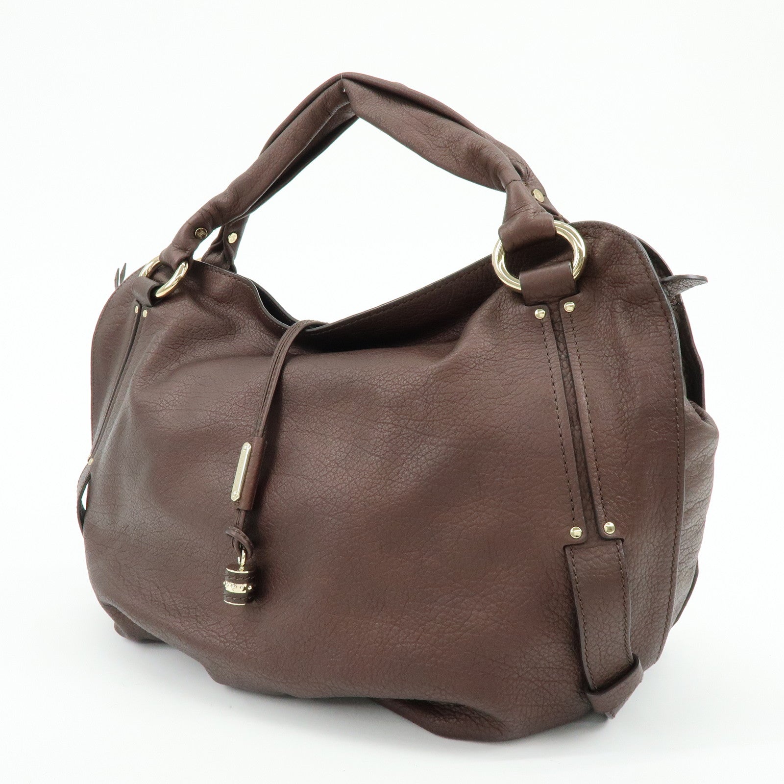 CELINE Leather Bittersweet Shoulder Bag Hand Bag Bronze