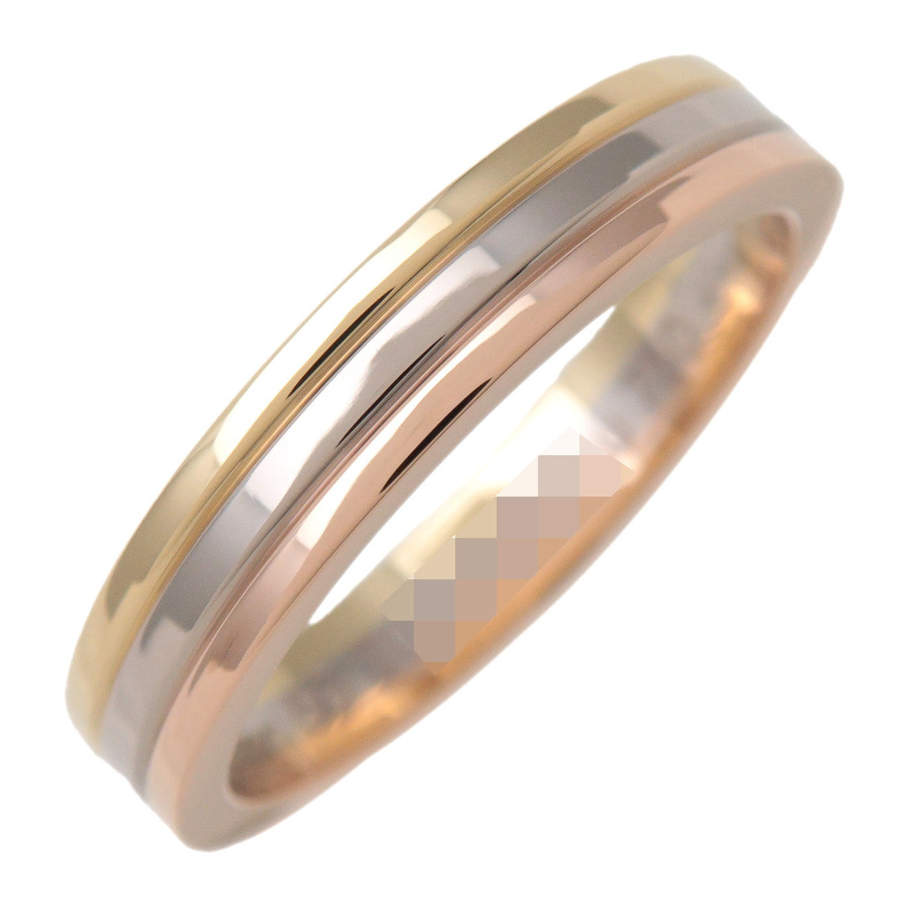 Cartier Vendome Three Color Ring K18 750YG/RG/WG #50 US5.5