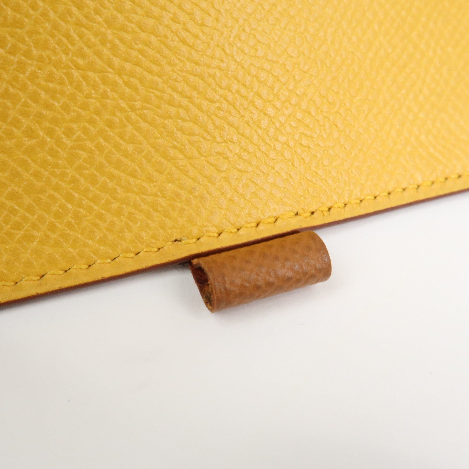 HERMES Agenda PM Leather Planner Cover □B Stamped Gold