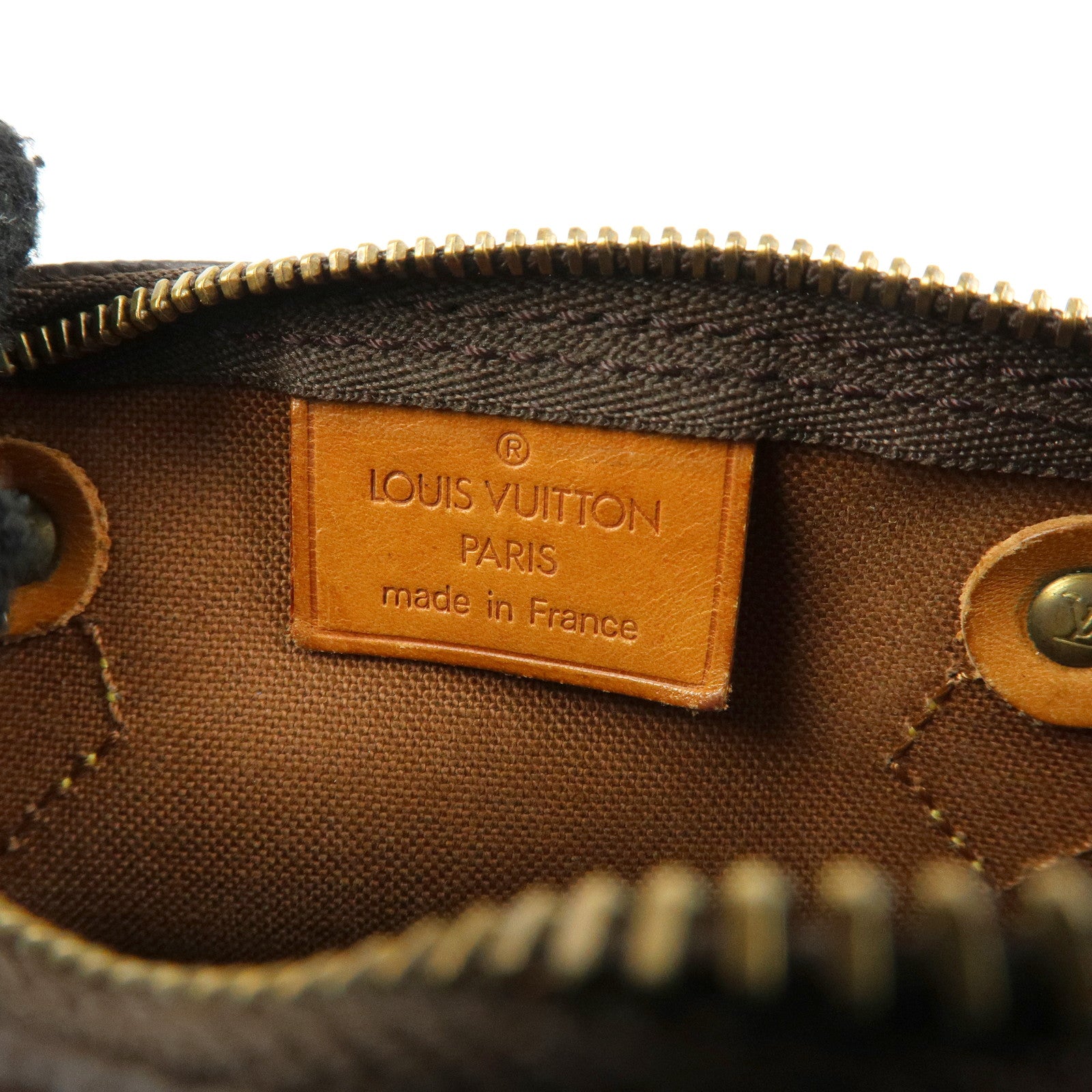 Louis Vuitton Monogram Mini Speedy Hand Bag Brown M41534