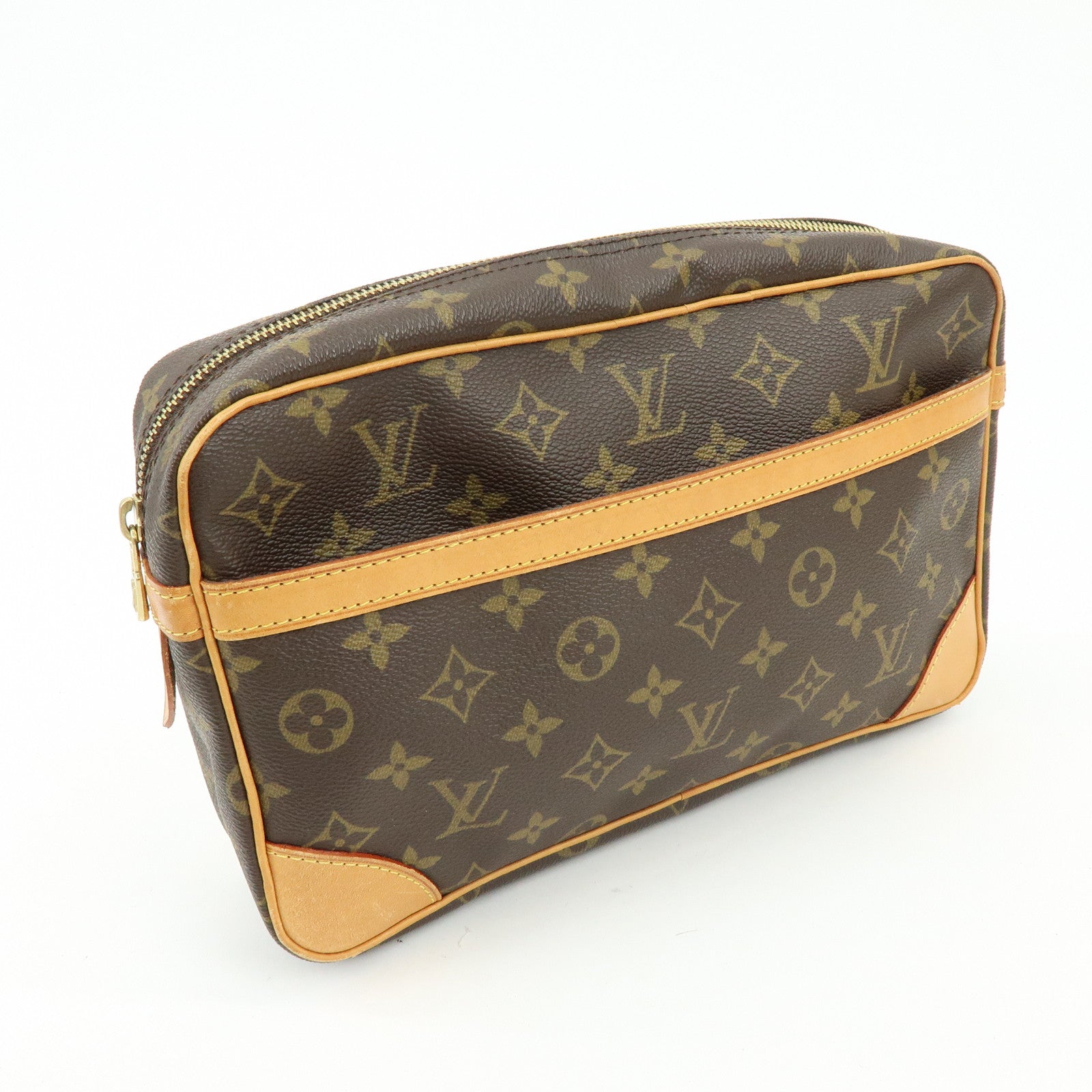 Louis Vuitton Monogram Compiegne 28 Pouch Clutch Bag Brown M51845