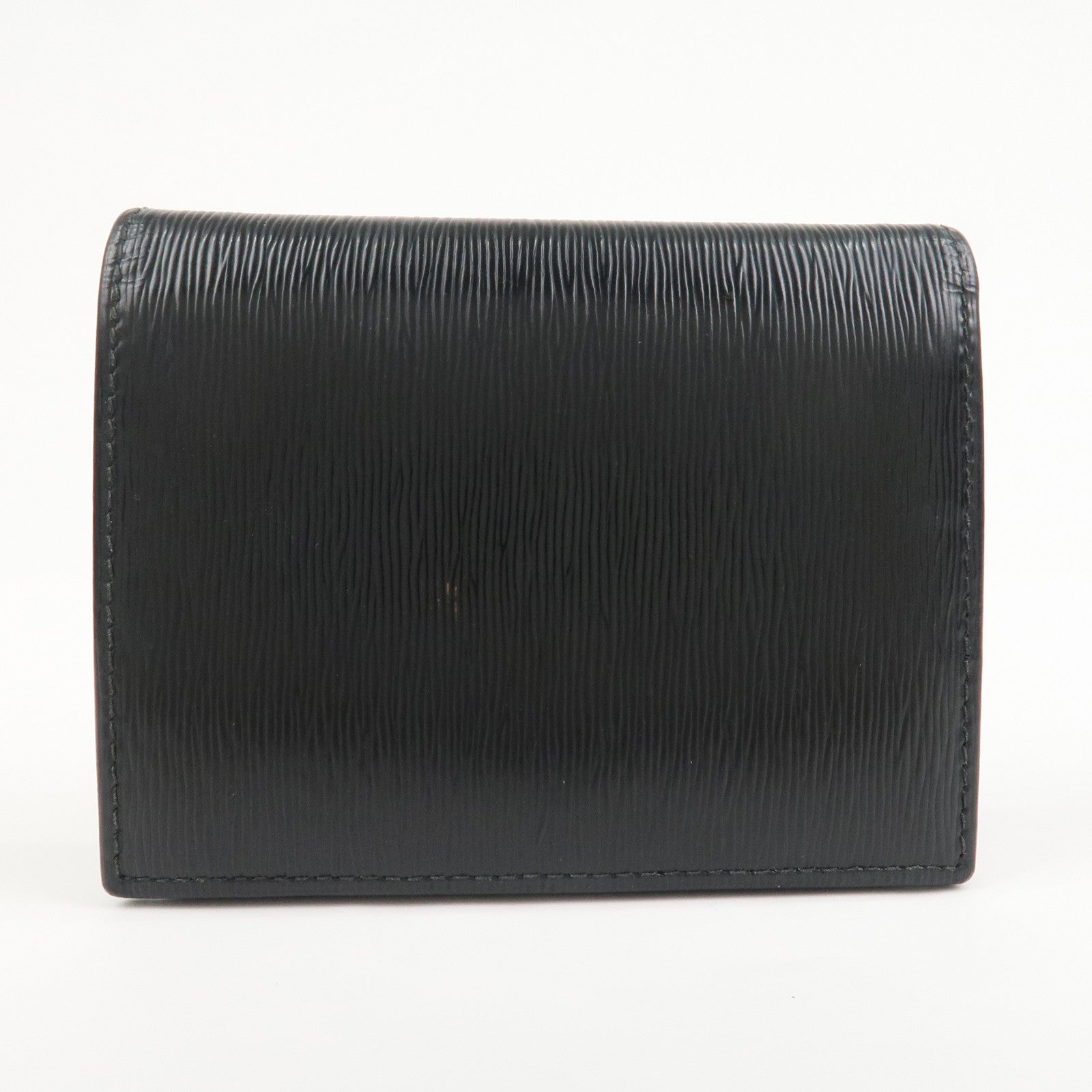 PRADA Vitello Move Leather Bi-fold Compact Wallet Black 1MV204