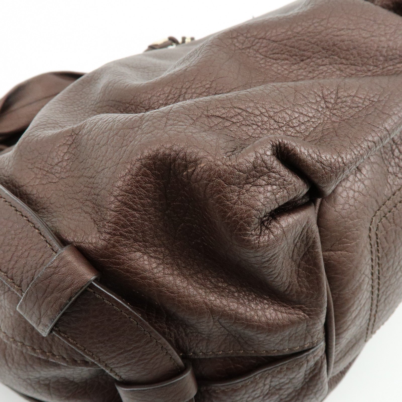 CELINE Leather Bittersweet Shoulder Bag Hand Bag Bronze