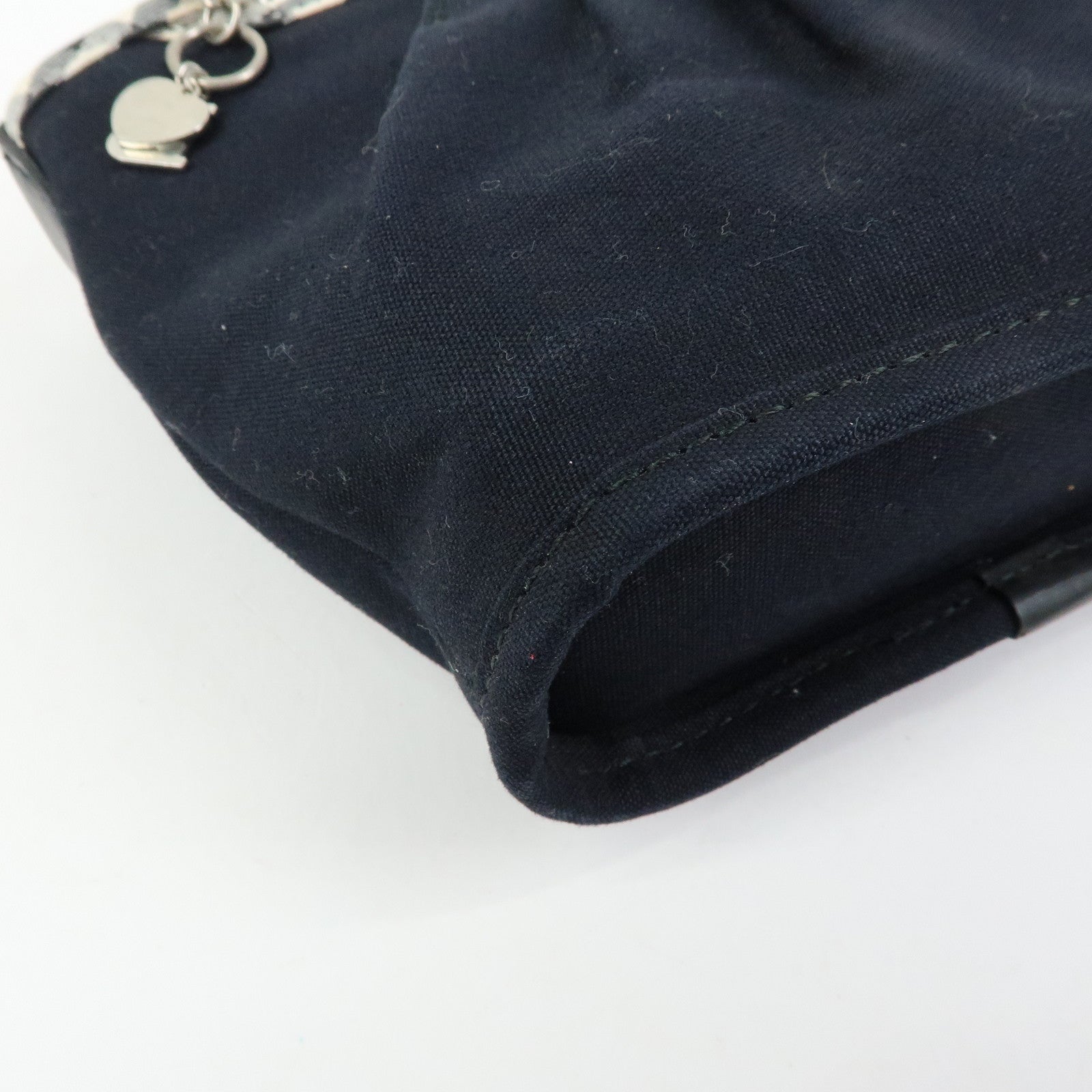 BURBERRY Nova Plaid Canvas Mini Hand Bag Tote Bag Black Beige