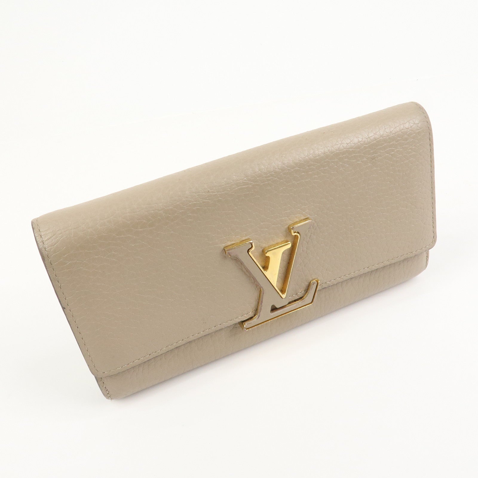 Louis Vuitton Capucines Taurillon Leather Long Wallet Galet M61249