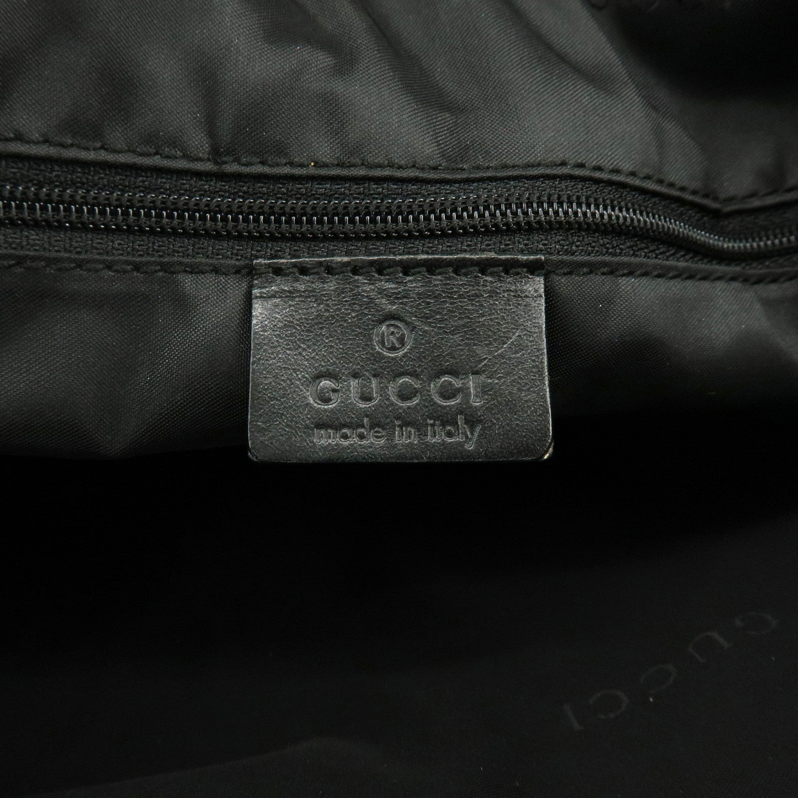 GUCCI Suede Leather Shoulder Bag Hand Bag Black 001・3770・0021222