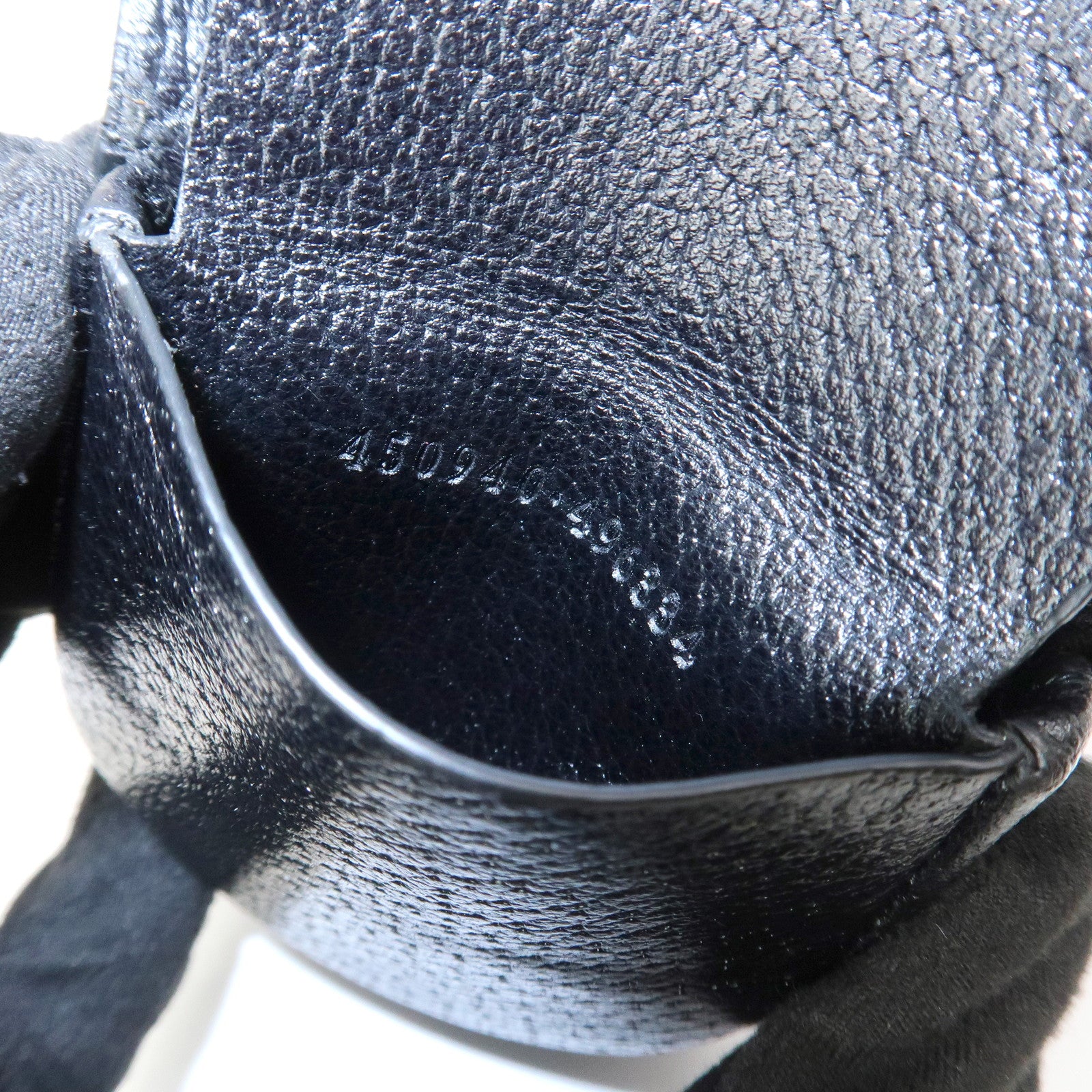 GUCCI GG Marmont Leather Compact Wallet Coin Case Black 450940