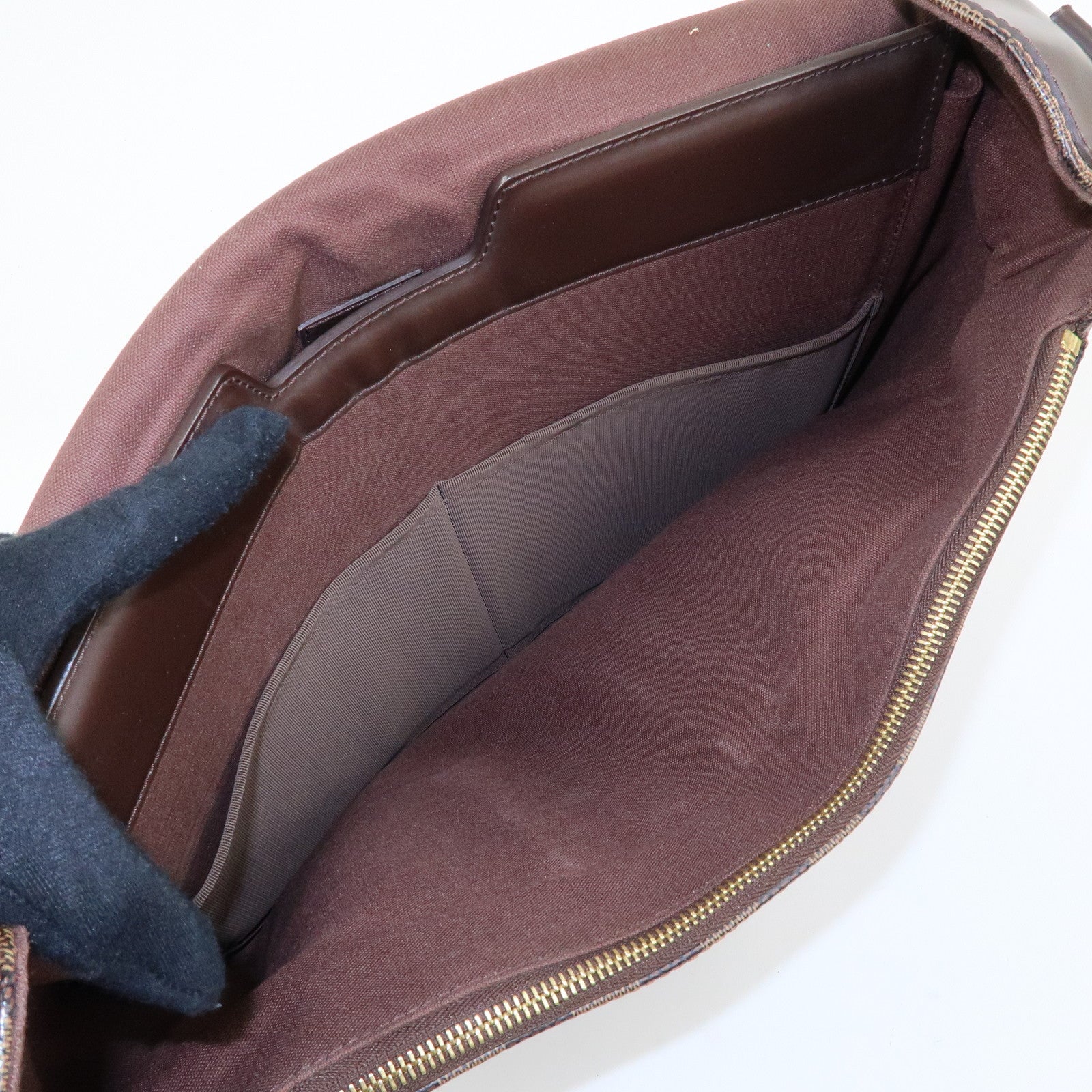 Louis Vuitton Damier Spencer Shoulder Bag Damier Ebene Brown N58021