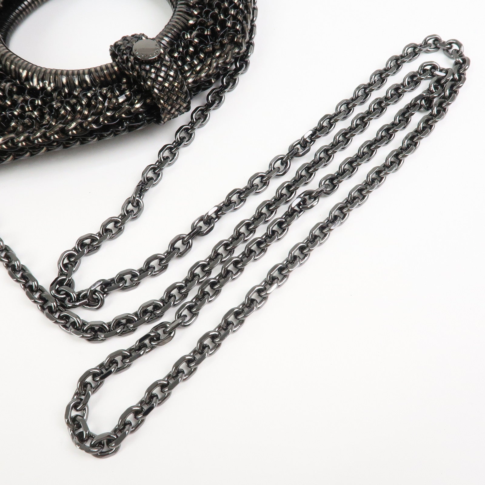 ANTEPRIMA PVC 2Way Chain Hand Bag Shoulder Bag Black