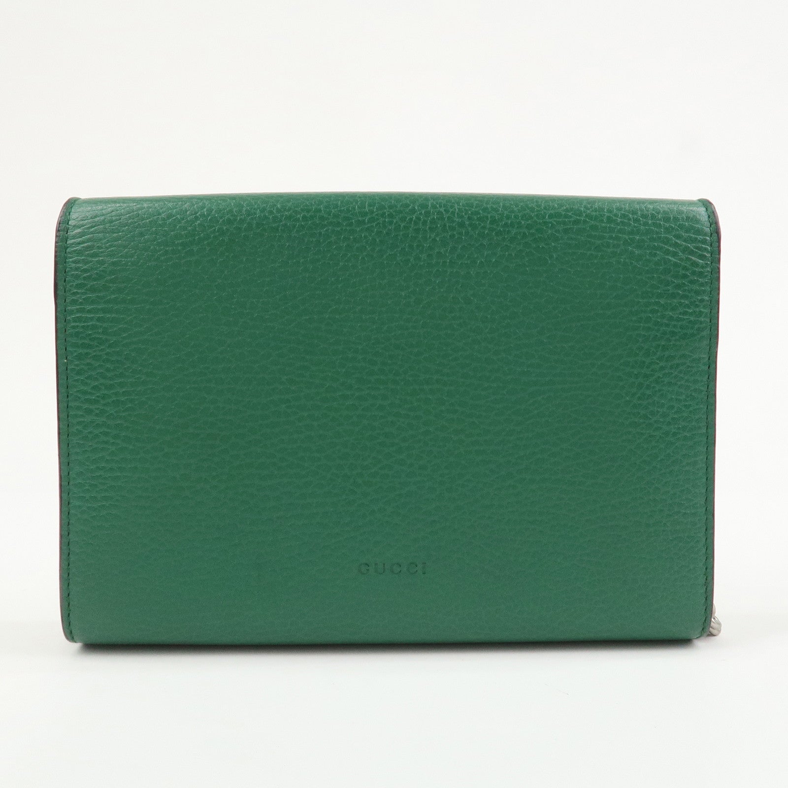 GUCCI Dionysus Leather Chain Shoulder Bag Green 401231