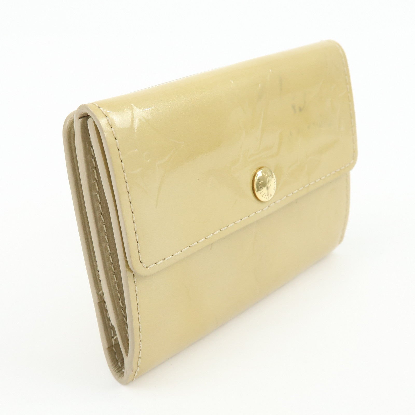 Louis Vuitton Monogram Vernis Leather Ludlow Wallet Beige M91160