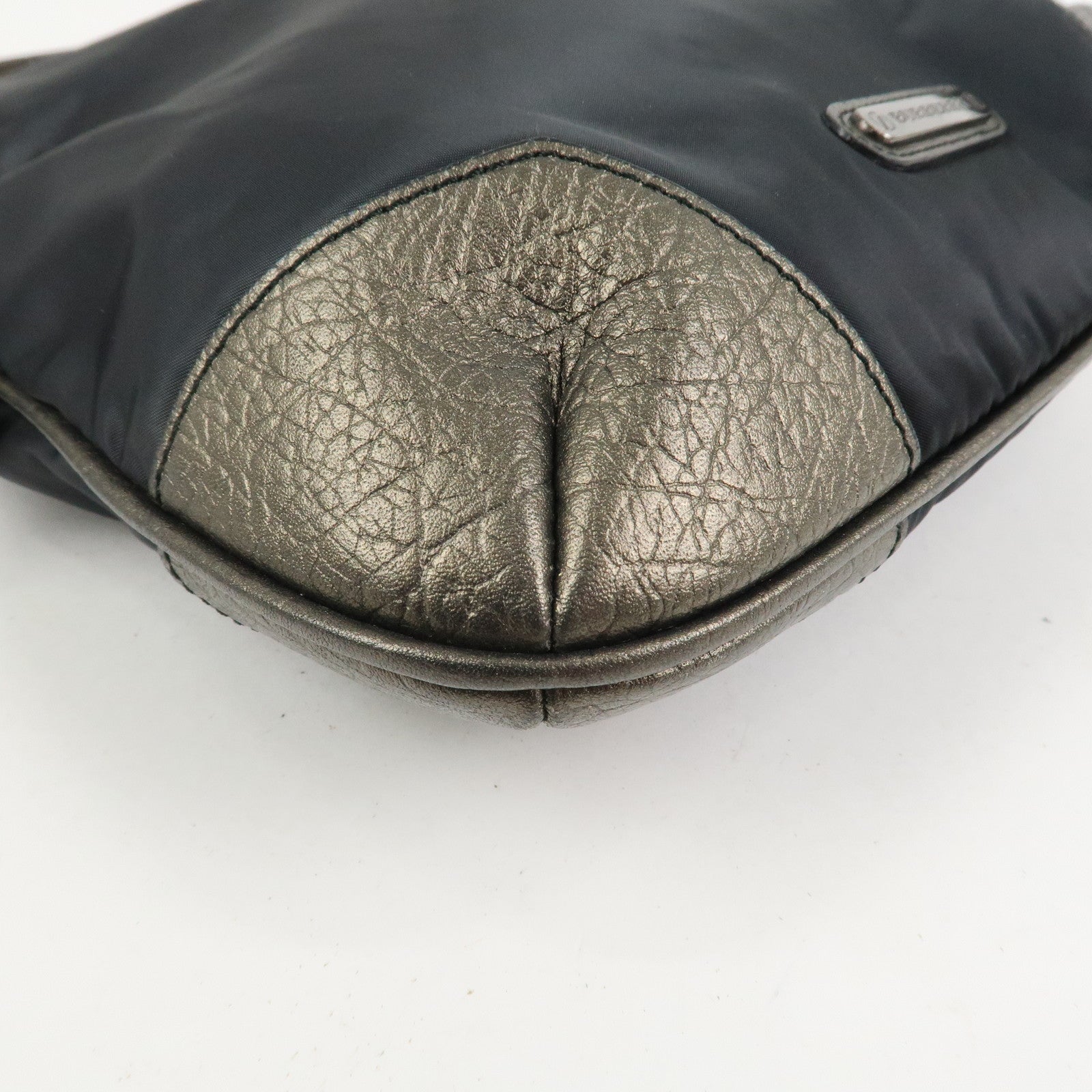 BURBERRY Logo Nylon Leather Shoulder Bag Crossbody Black