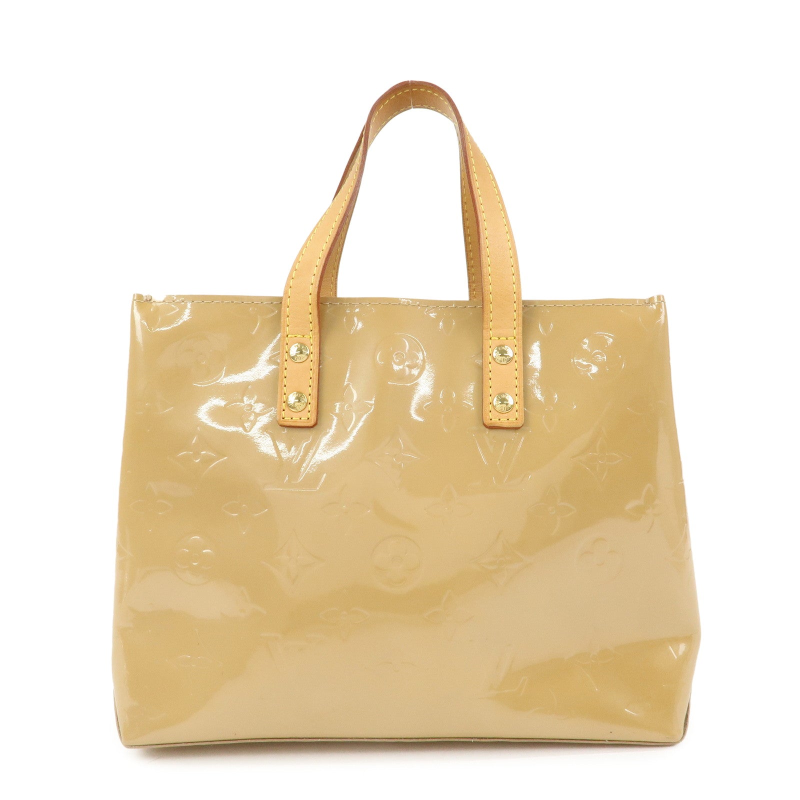 Louis Vuitton Monogram Vernis Reade PM Hand Bag Noisette M91334