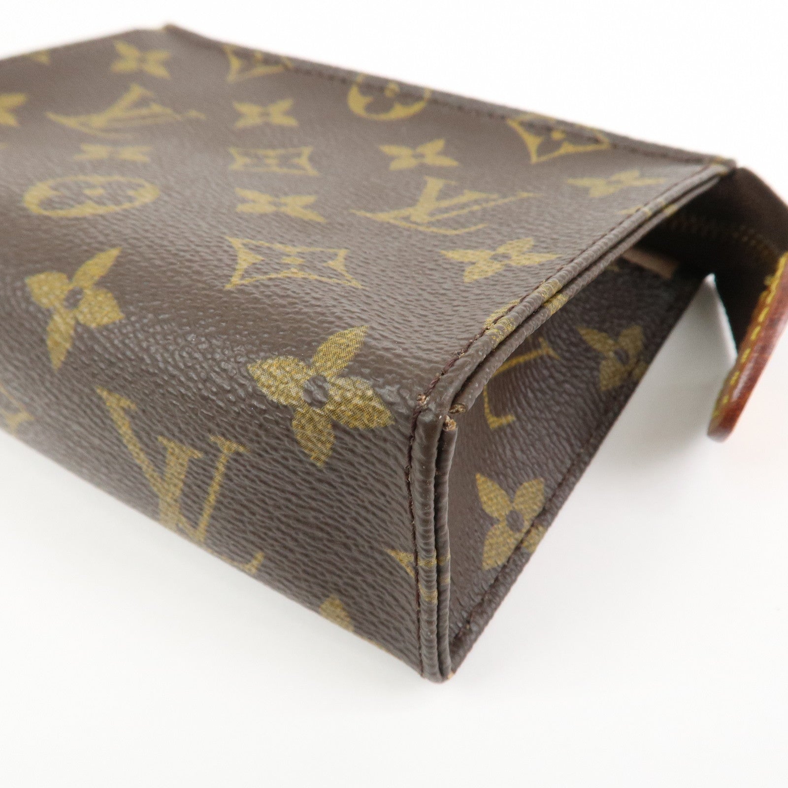 Louis Vuitton Monogram Pochette Toilette 15 Canvas Pouch M47546