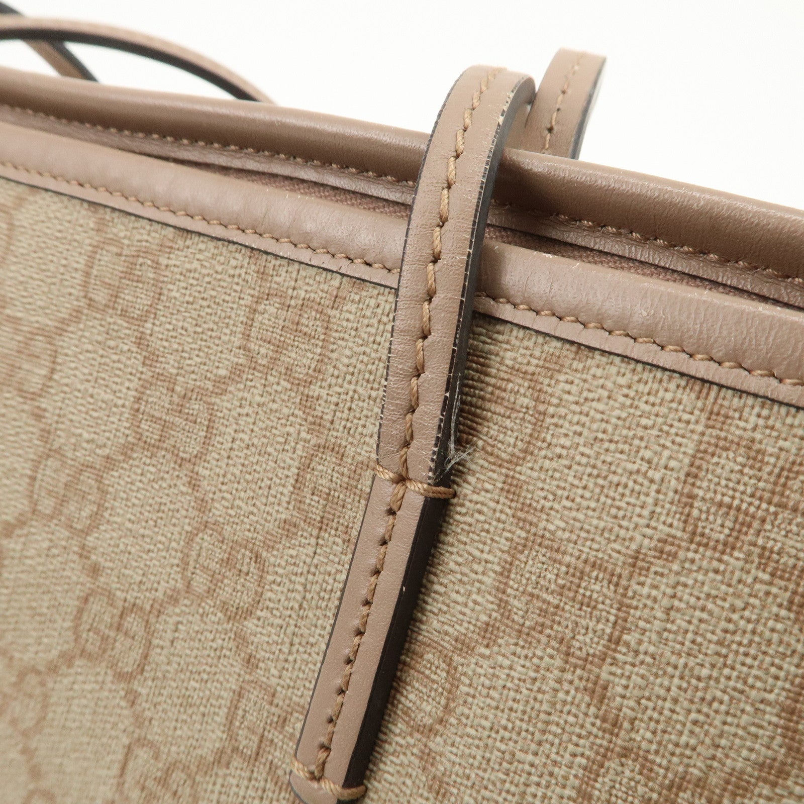 GUCCI GG Supreme 2WAY Bag Tote Bag Shoulder Bag Pink 353437