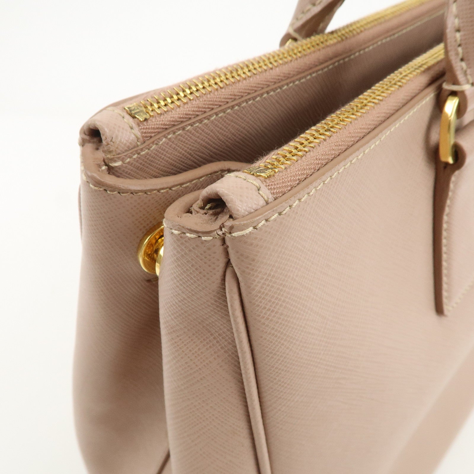 PRADA Triangle Logo Galleria 2Way Bag Shoulder Bag Pink BN2274