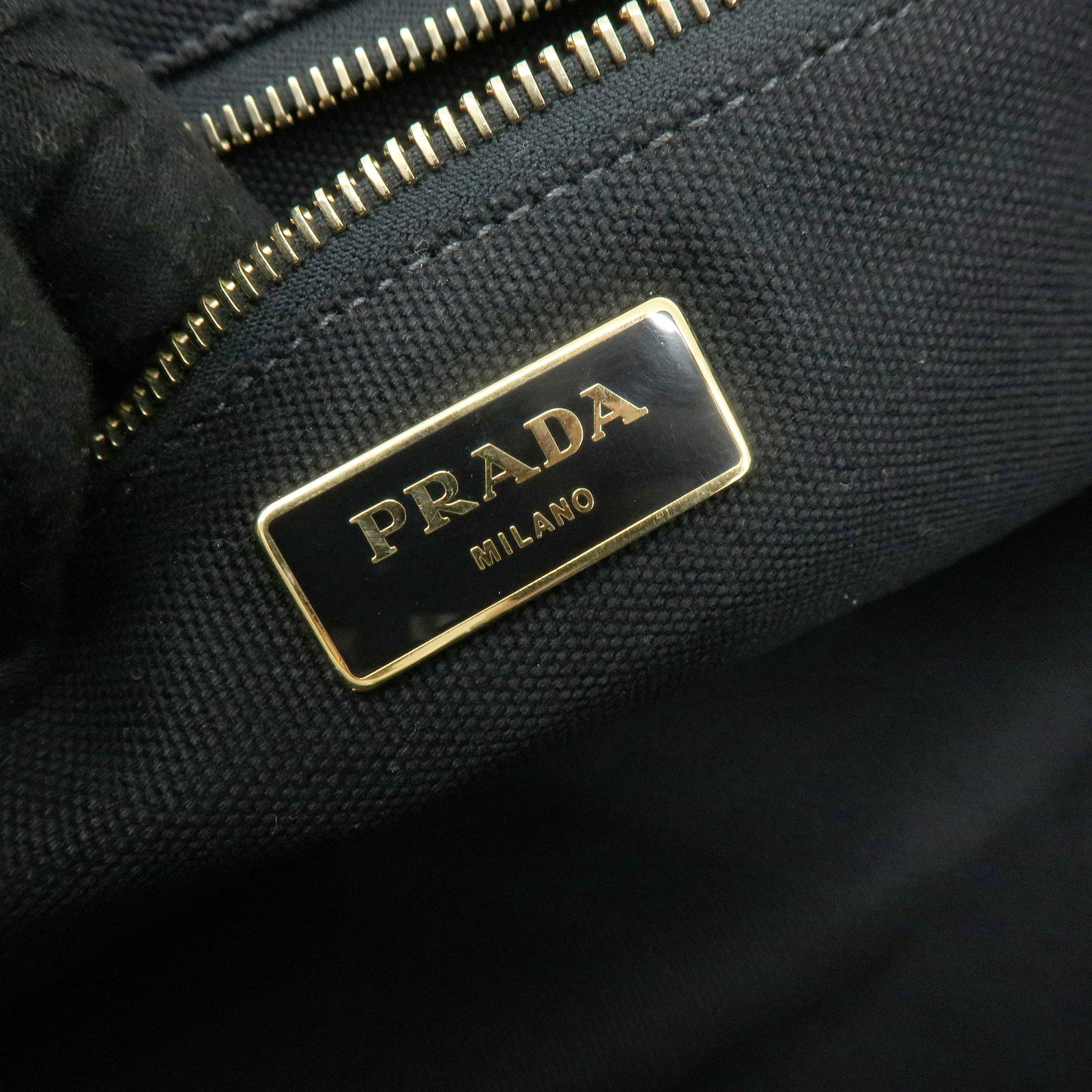 PRADA Canapa Triangle Logo Canvas Tote Bag Camouflage BN2020