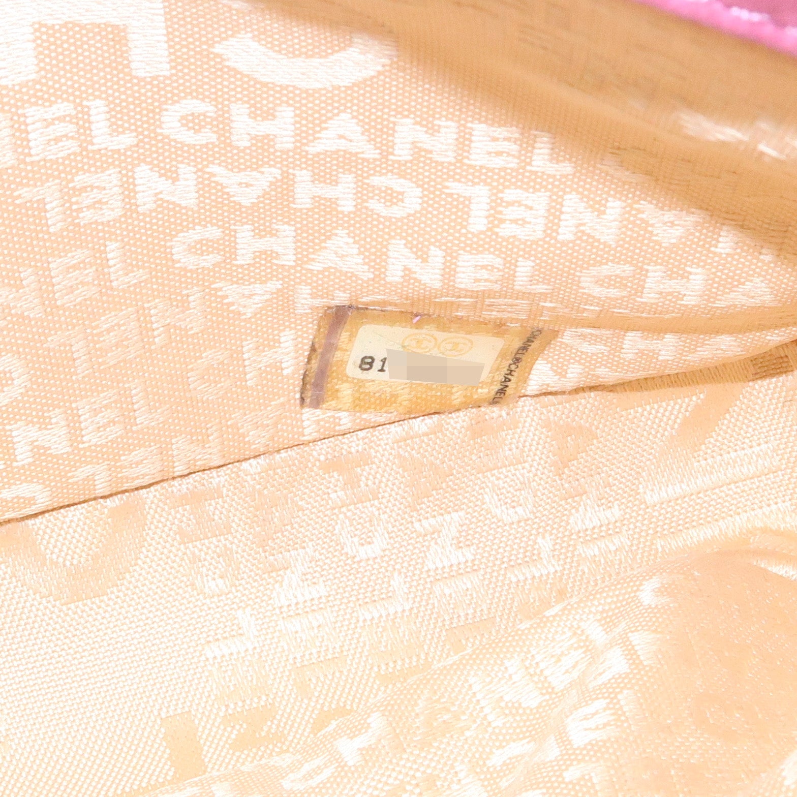 CHANEL COCO Mark Chocolate Bar Lamb Skin Shoulder Bag Pink