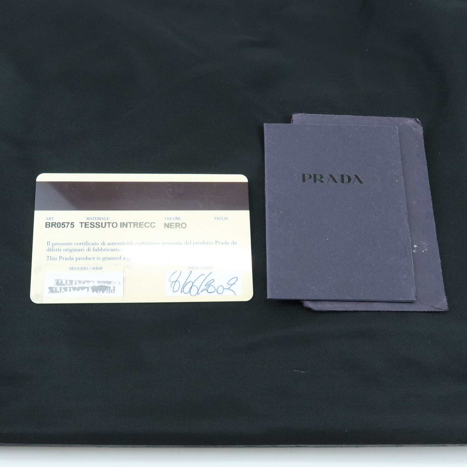 PRADA Triangle Logo Nylon Leather Shoulder Bag Black BR0575