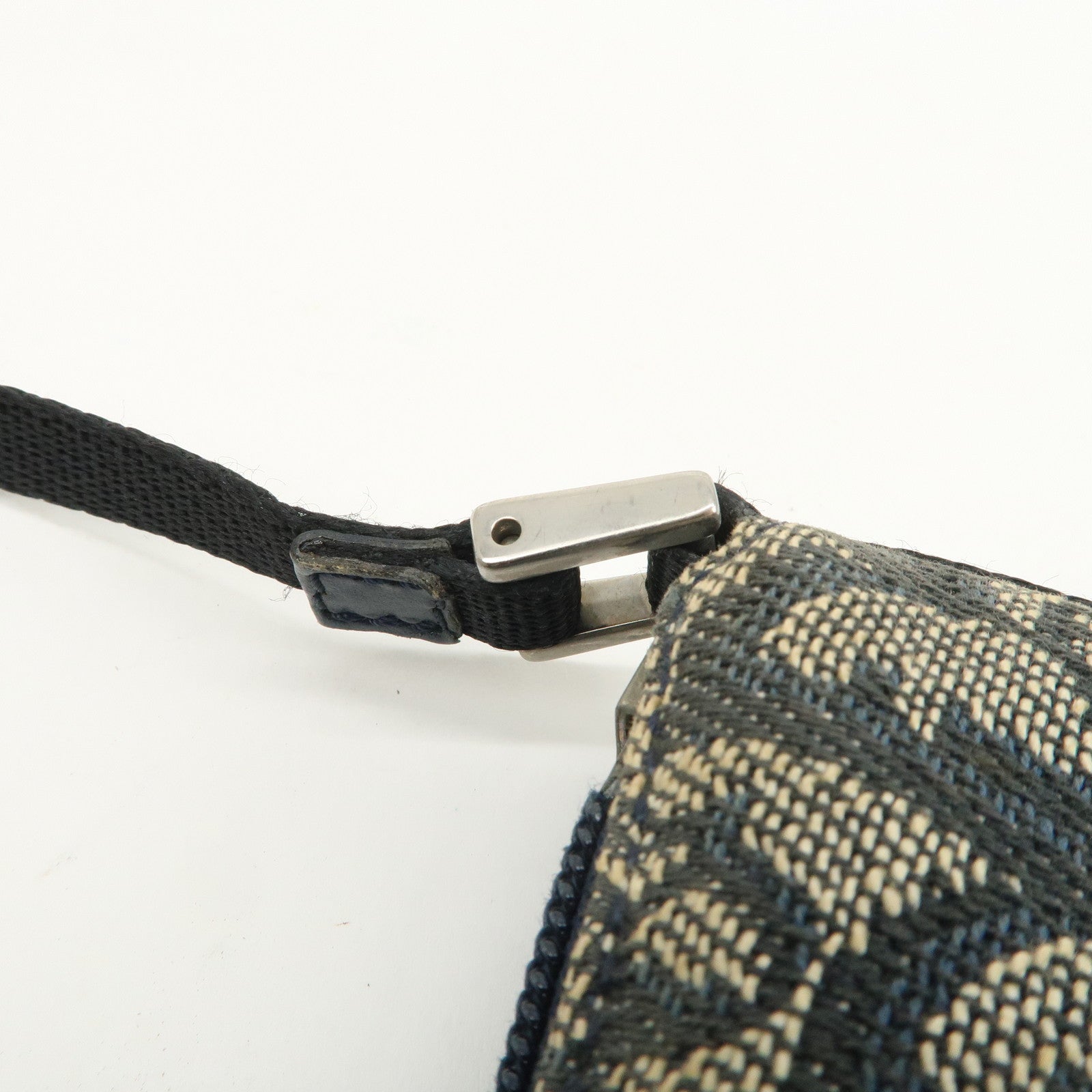 Christian Dior Trotter Canvas Leather Shoulder Bag Hand Bag Navy