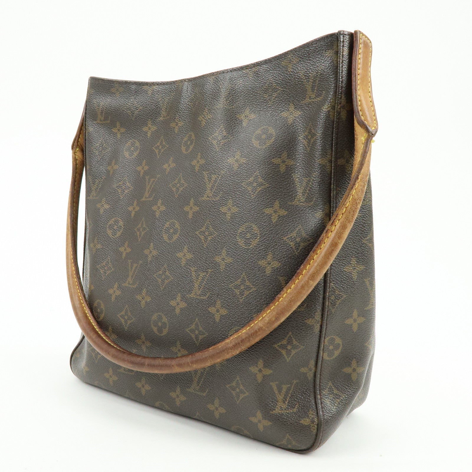 Louis Vuitton Monogram Looping GM Canvas Shoulder Bag Brown M51145