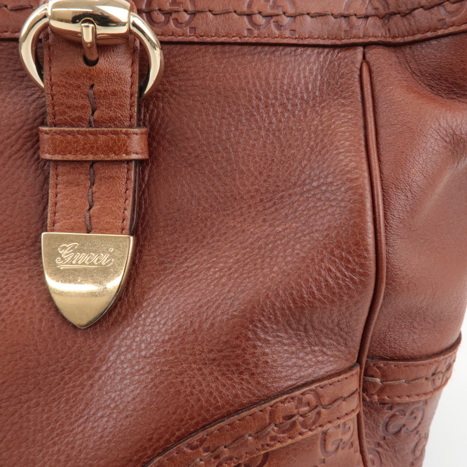 GUCCI Guccissima Leather Tote Bag Hand Bag Brown 181511