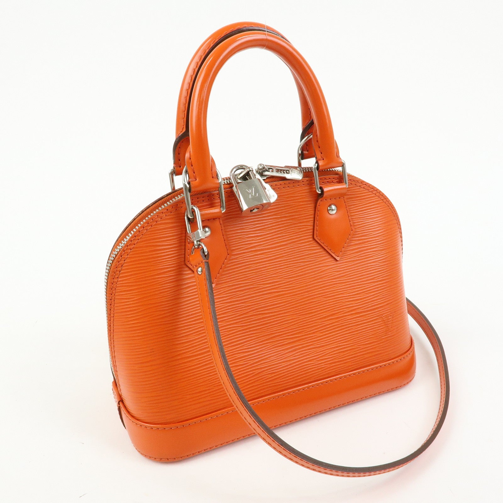 Louis Vuitton Epi Leather Alma BB 2Way Bag Hand Bag Orange M40854