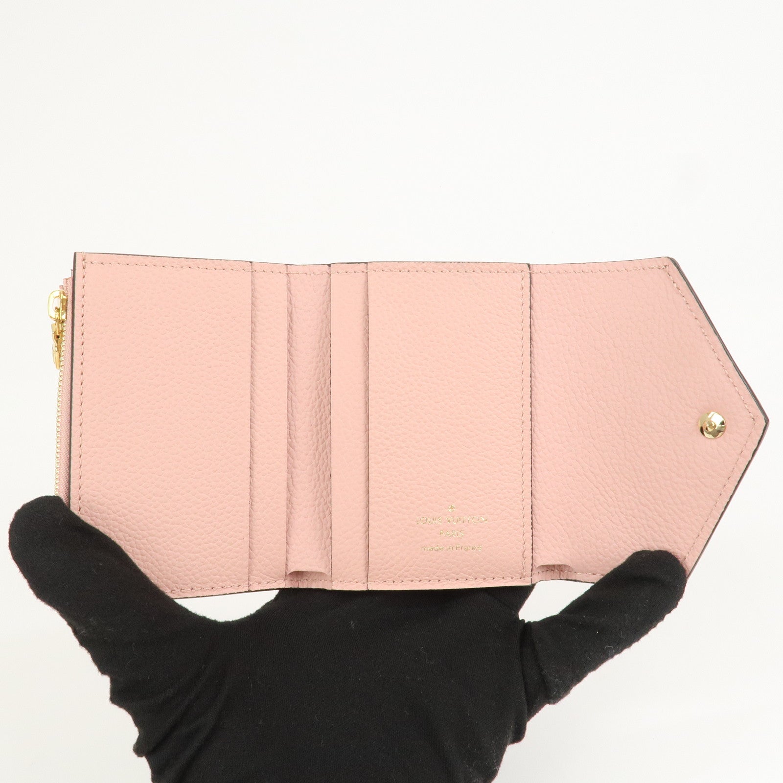 Louis Vuitton Leather Portefeuille Zoe Compact Wallet Pink M62936