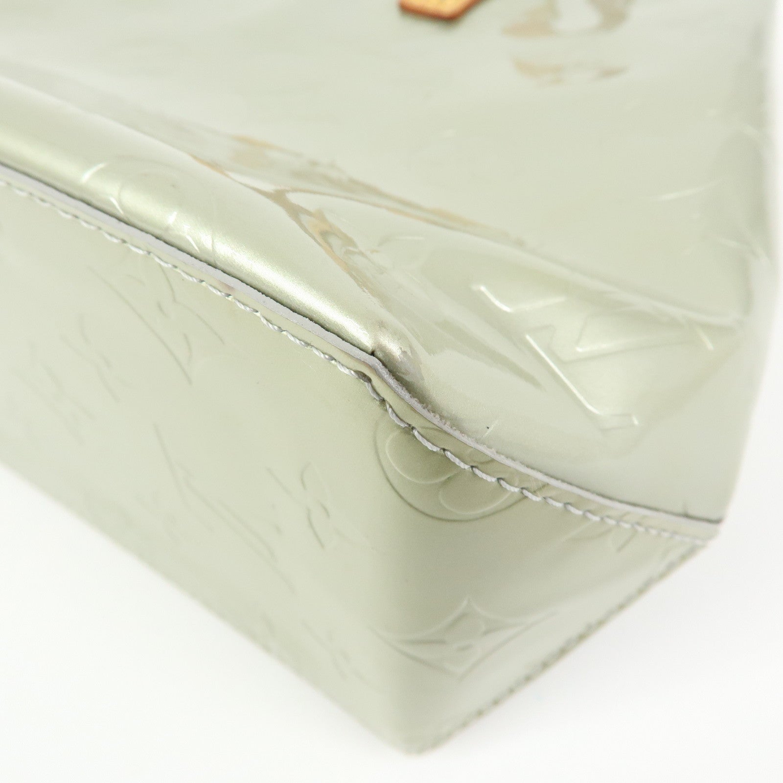 Louis Vuitton Monogram Vernis Reade PM Hand Bag Gris Gray M91145