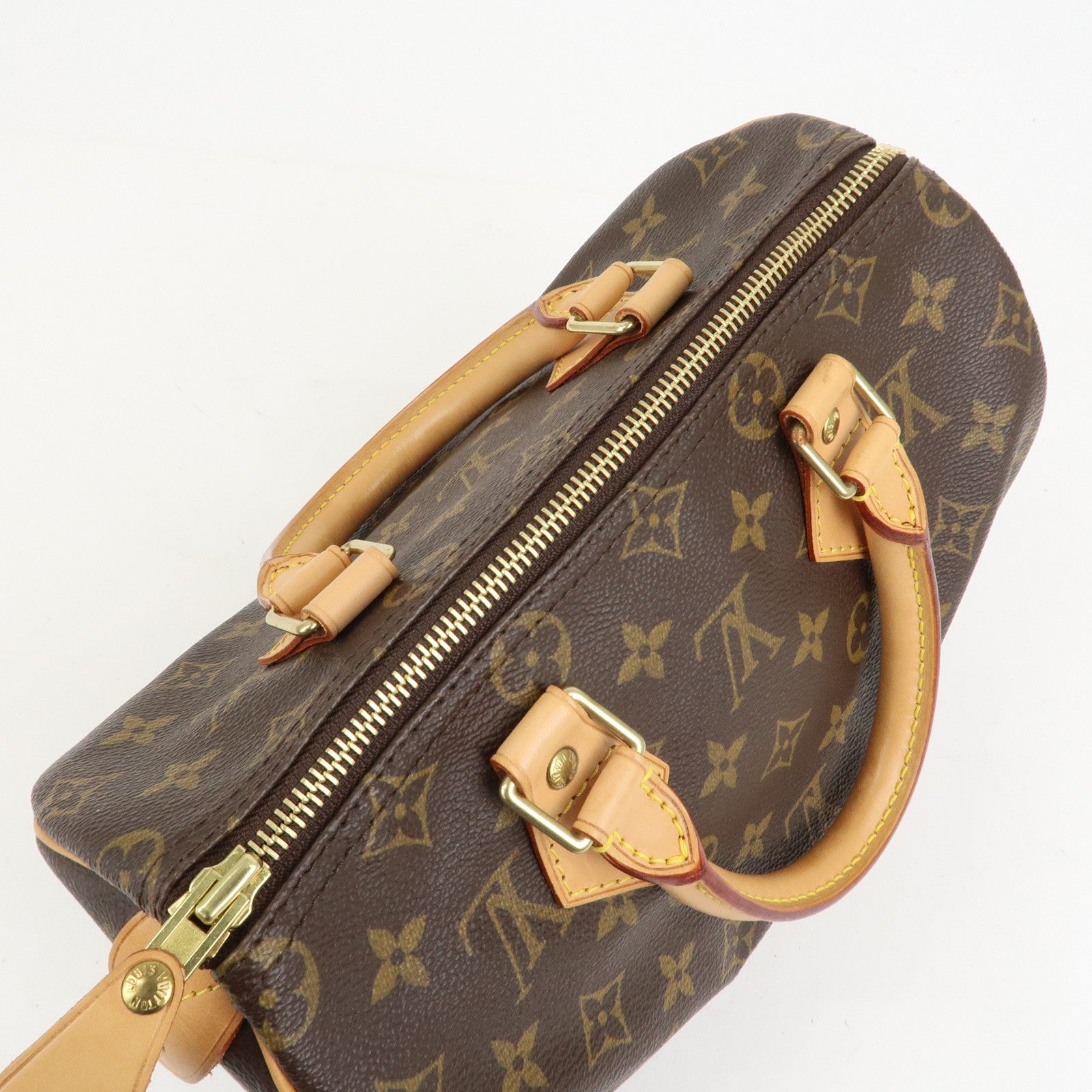 Louis Vuitton Monogram Speedy 25 Boston Bag Brown M41528