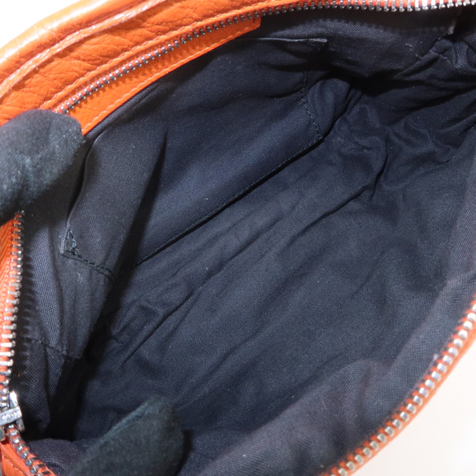 BALENCIAGA Neo Lift Leather Body Bag Crossbody Bag Orange 341628