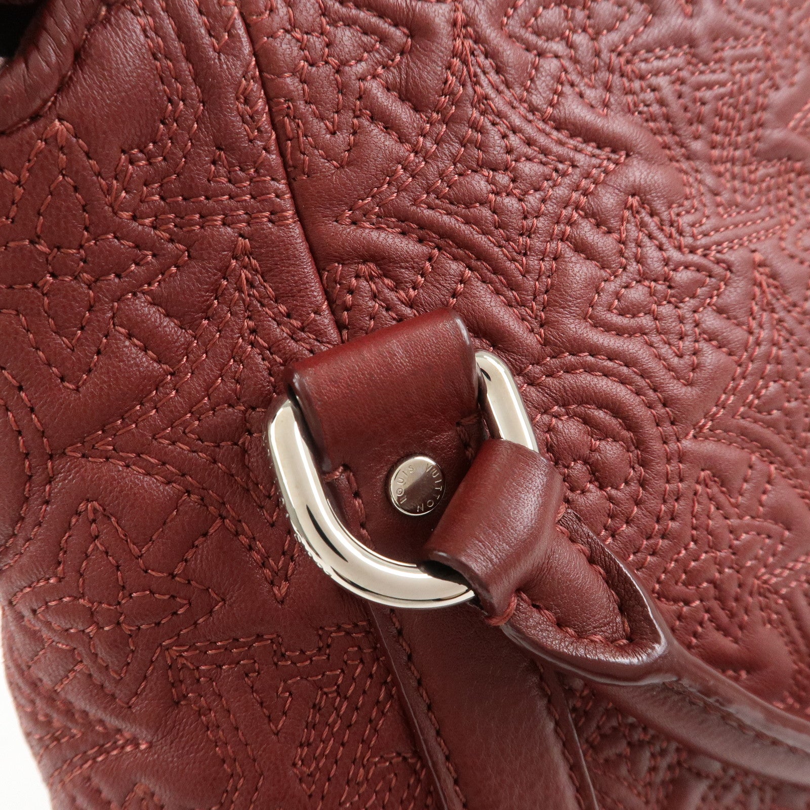 Louis Vuitton Monogram Antheia Ixia MM Lamb Skin 2Way Bag Red M97062