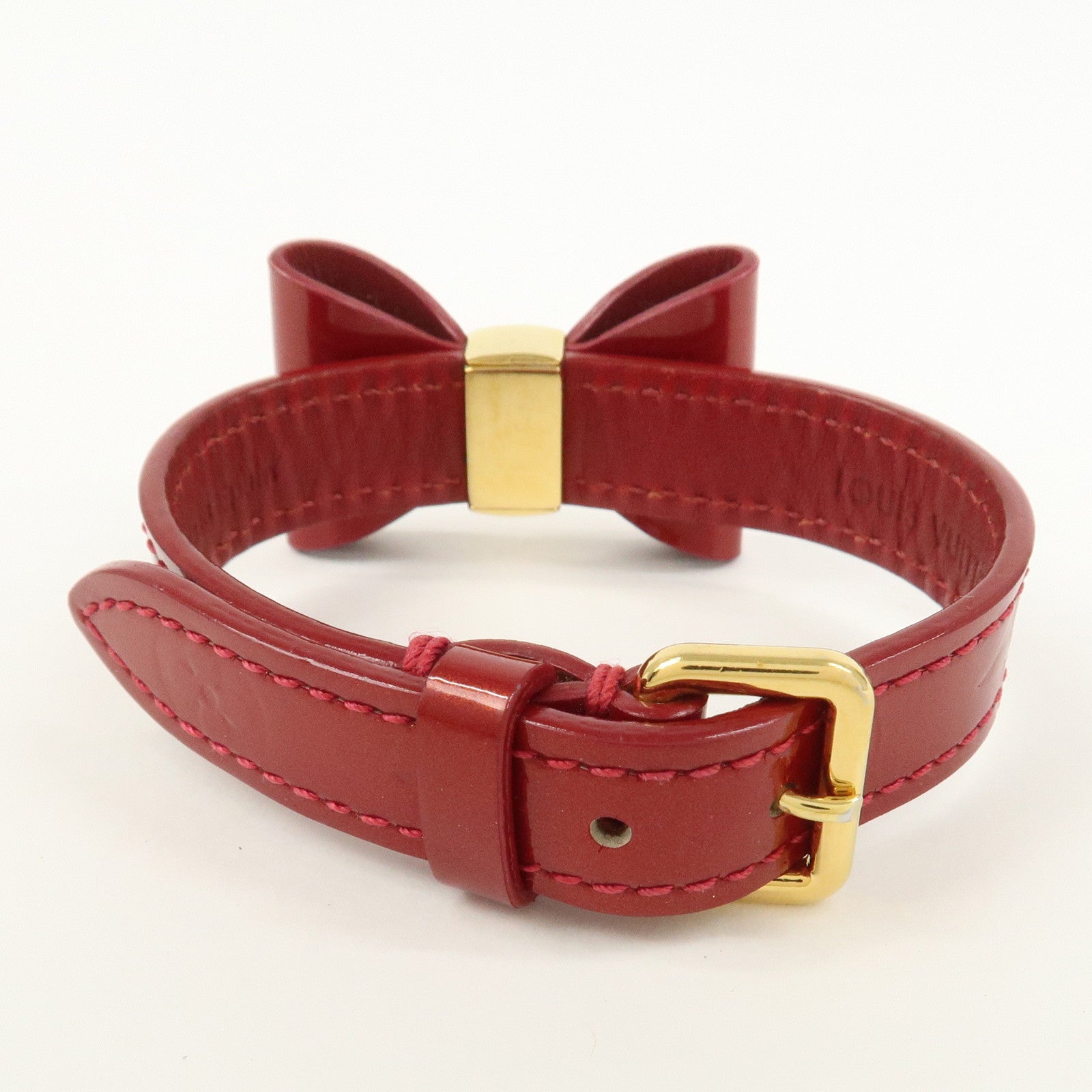 Louis Vuitton Monogram Vernis Bracelet Favorite Red M6618F
