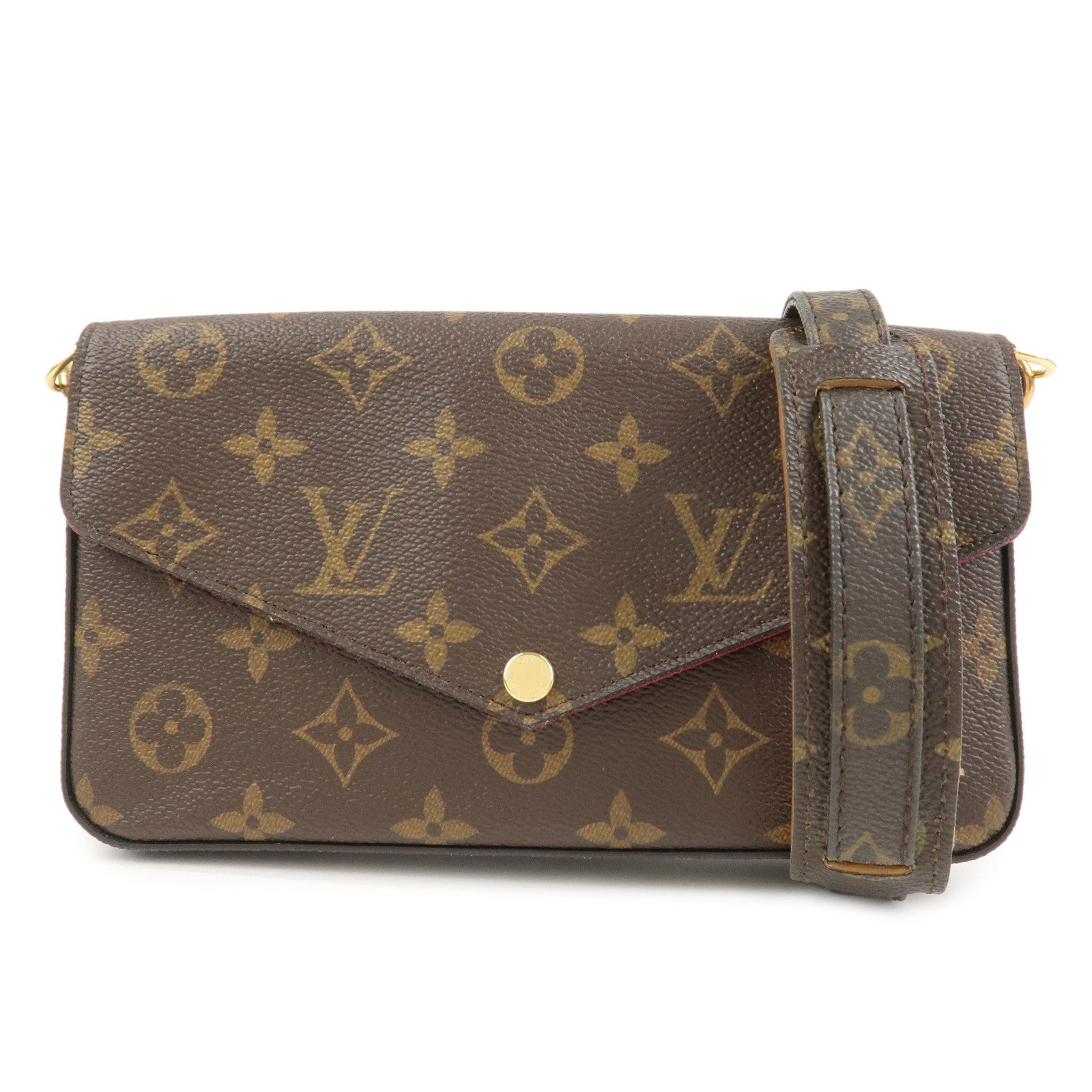 Louis Vuitton Monogram Pochette Felicie Shoulder Bag Brown M61276