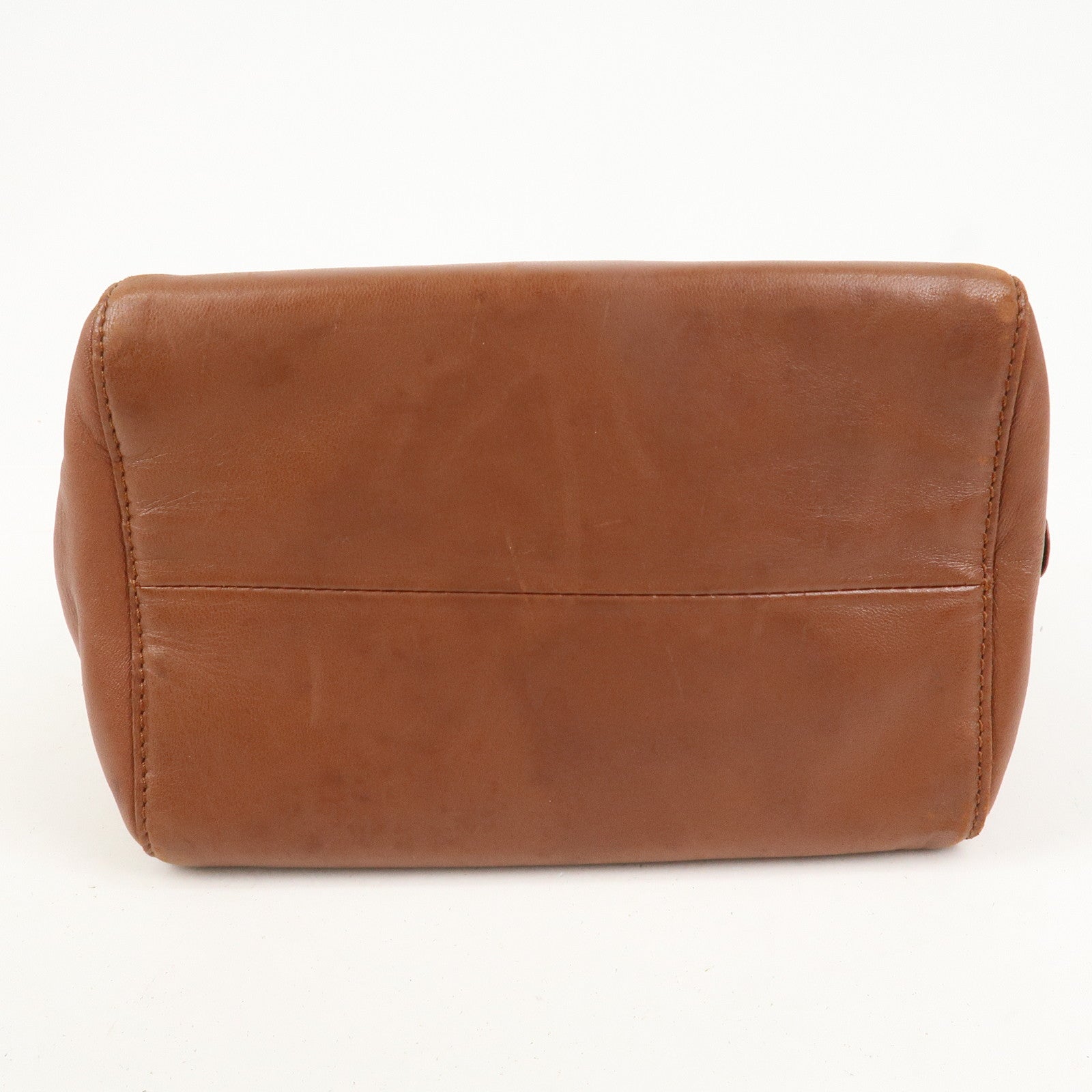 LOEWE Anagram Logo Leather Hand Bag Boston Bag Brown