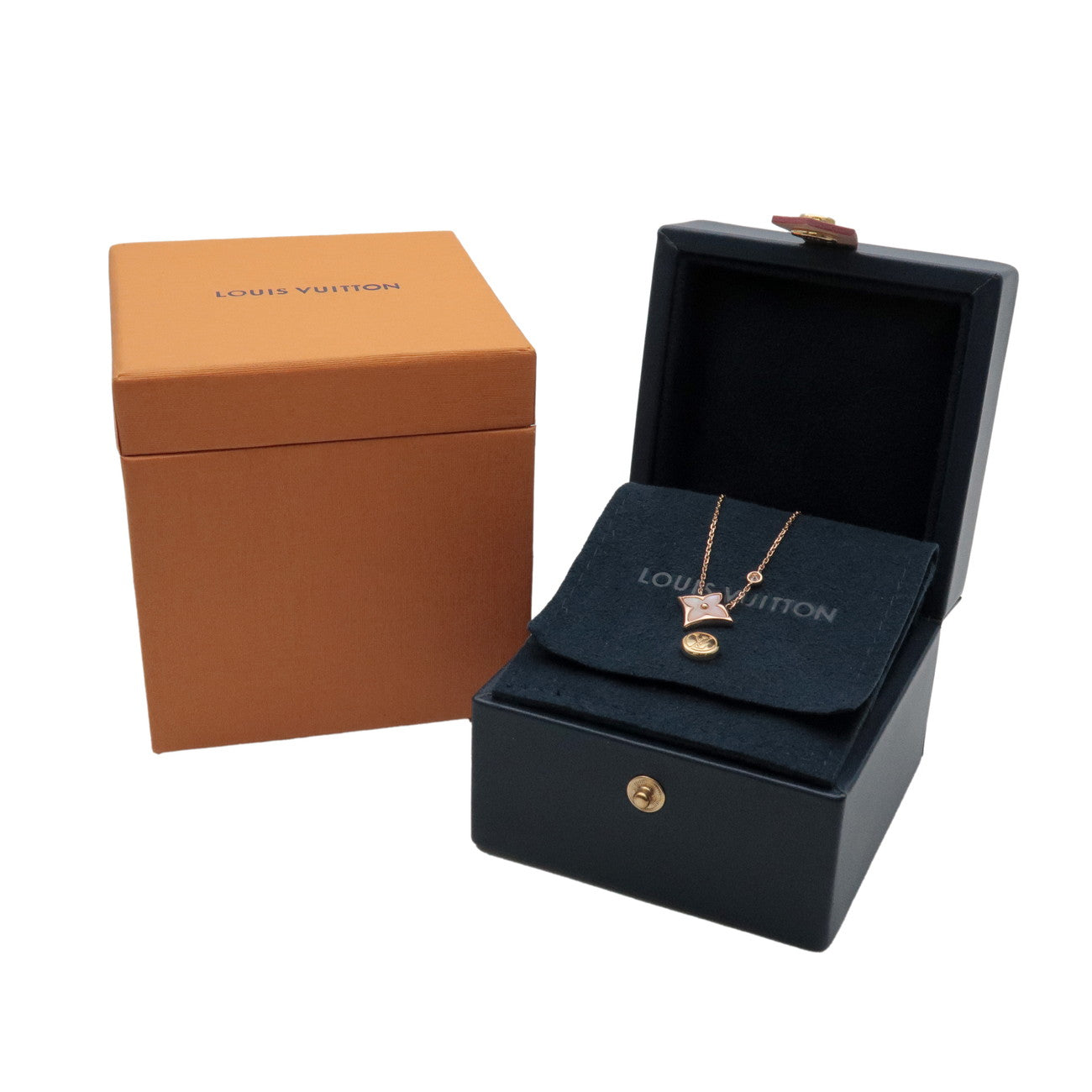 Louis Vuitton Pendant Color BlossomBB 1PDiamond Necklace K18 Q93892