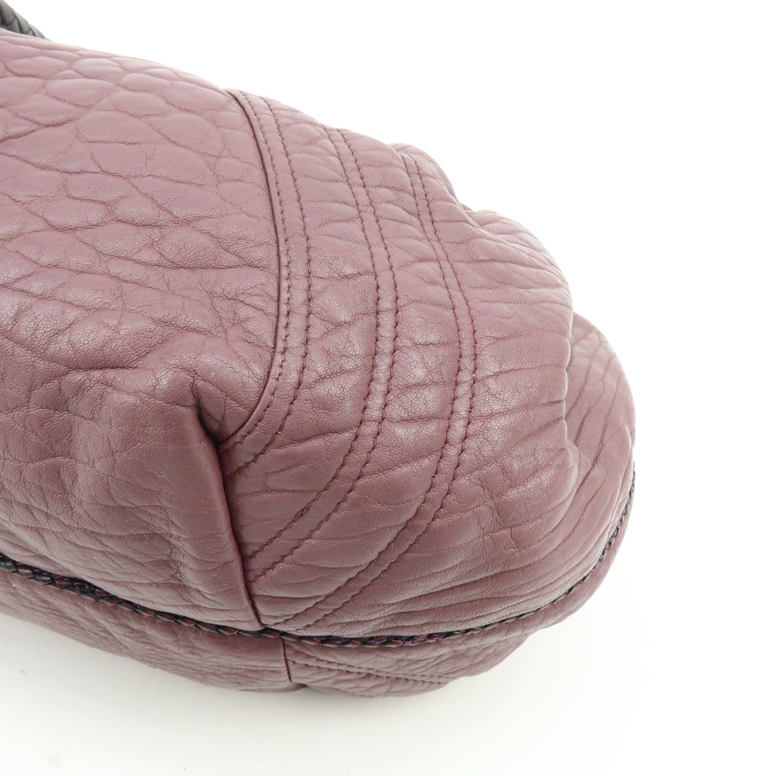 FENDI Leather Spy Bag Hand Bag Shoulder Bag Purple 8BR511