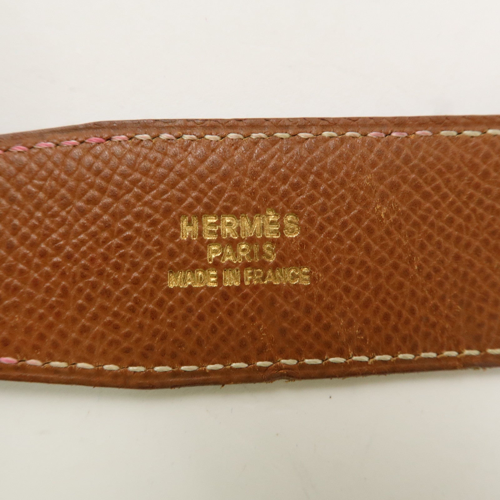 HERMES H Buckle Reversible Box Calf Constance Belt X Stamped Black Used
