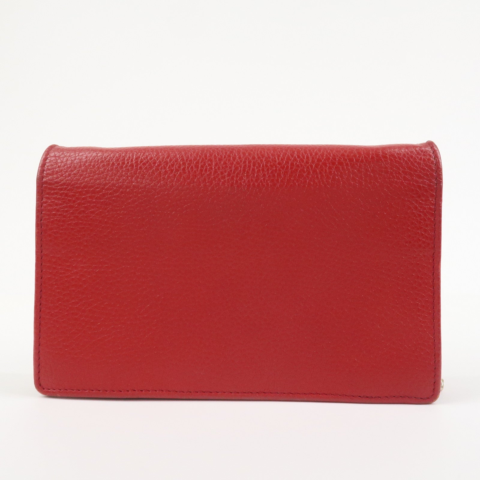 GUCCI SOHO Interlocking G Leather Chain Shoulder Bag Wallet 598211