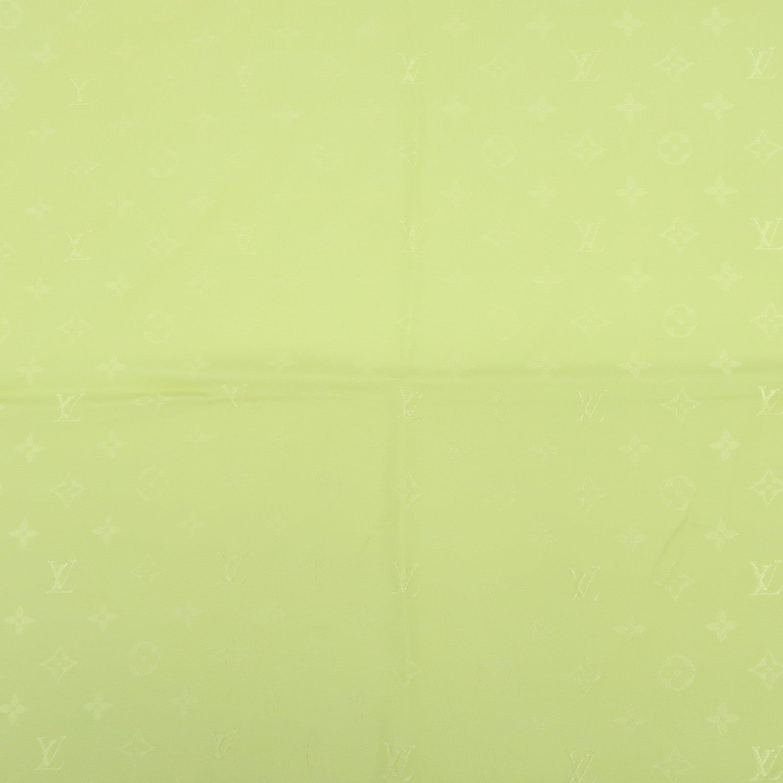 Louis Vuitton Monogram Silk 100% Scarf Shawl Light Green