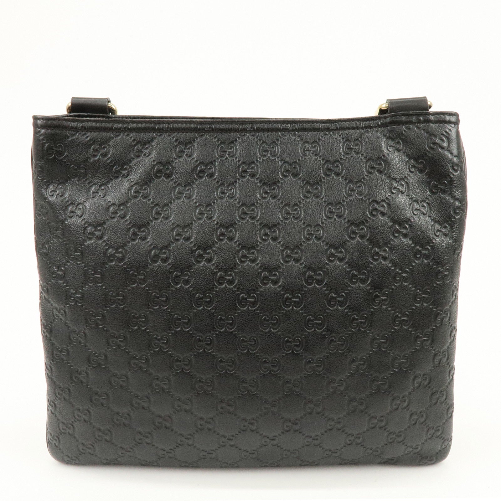GUCCI Guccissima Leather Shoulder Bag Crossbody Bag Dark Brown