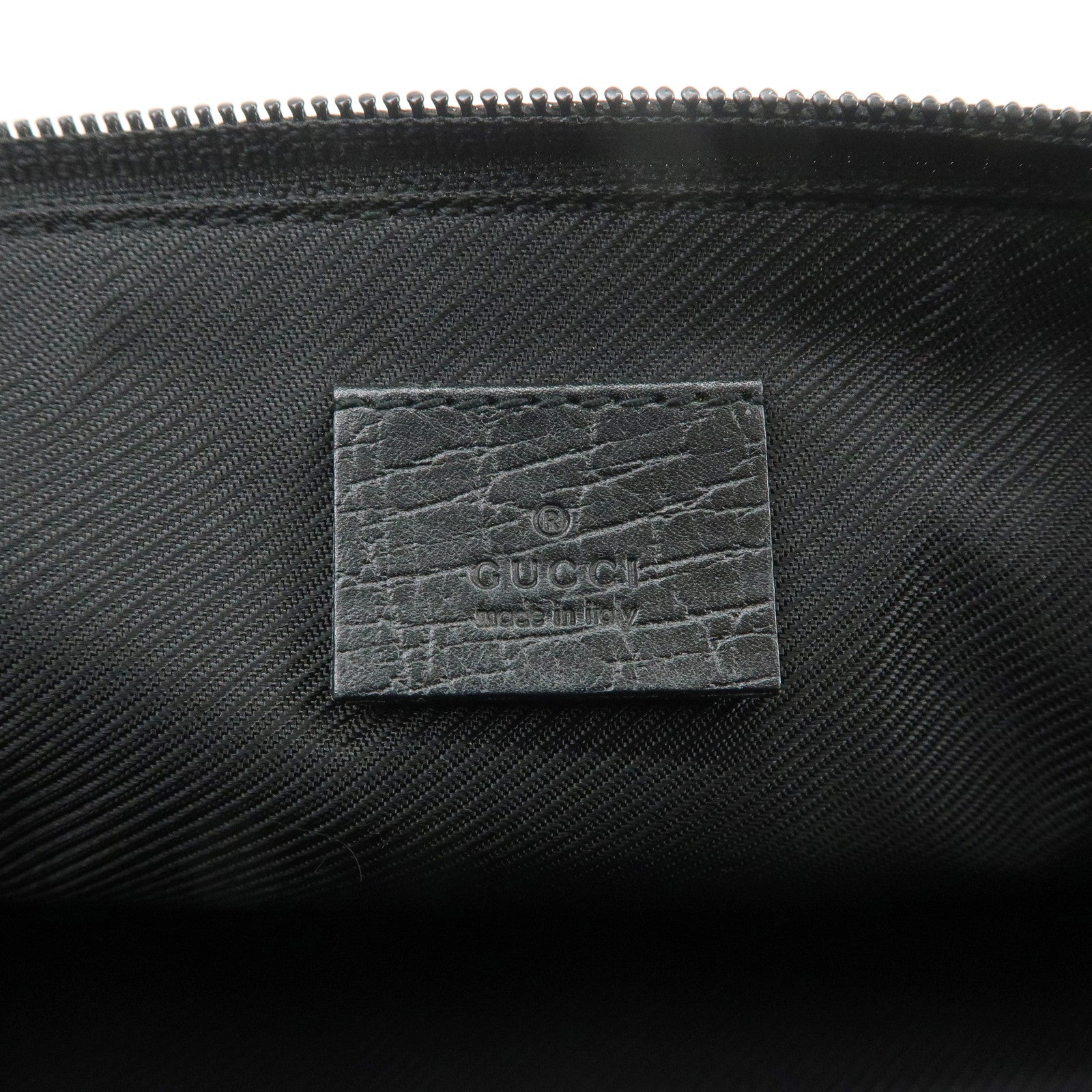 GUCCI Boat Bag GG Canvas Leather Hand Bag Beige Black 07198