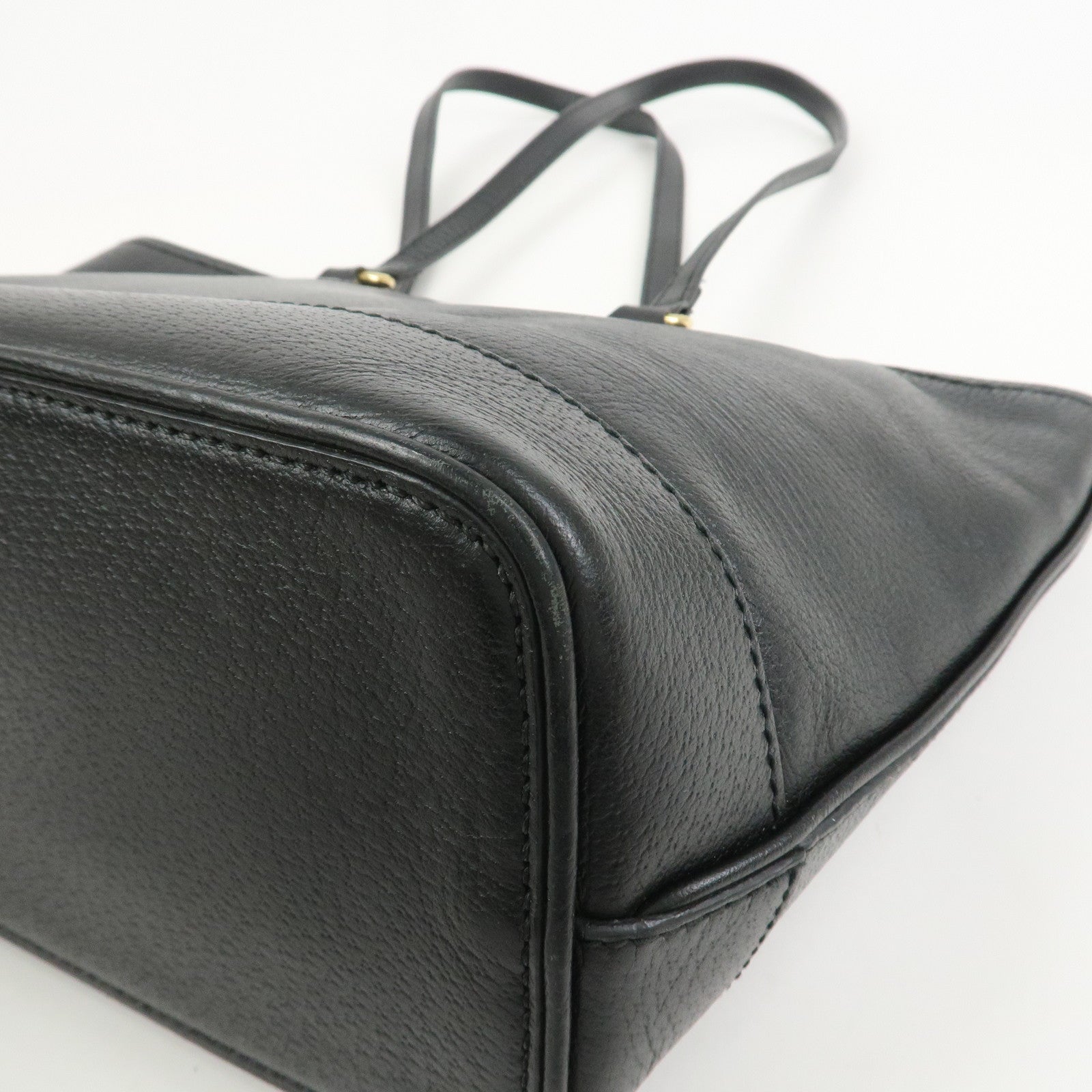 GUCCI GG Marmont Leather Tote Bag Shoulder Bag Black 765043