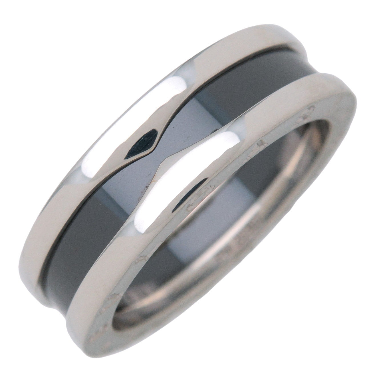BVLGARI B-Zero1 Save the Children Ring SV925 Silver Black #60 US9