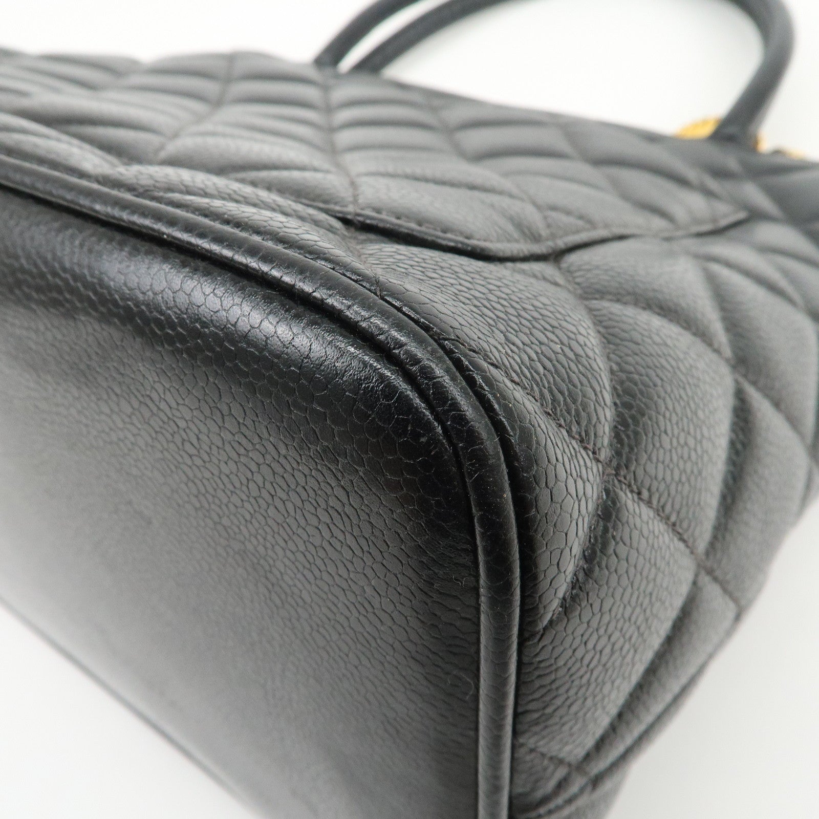 CHANEL Matelasse COCO Mark Medallion Tote Bag Hand Bag A01804